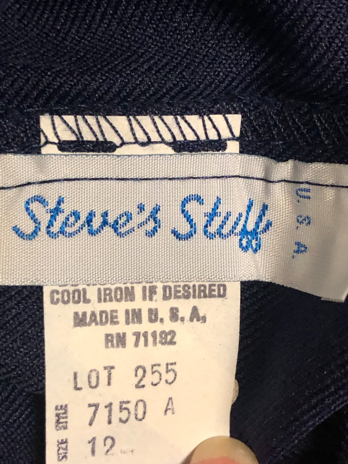 Vintage 70s Steve’s Stuff Blue Polyester Pants Size 26″-30″ Waistx29 1/2″ Inseam