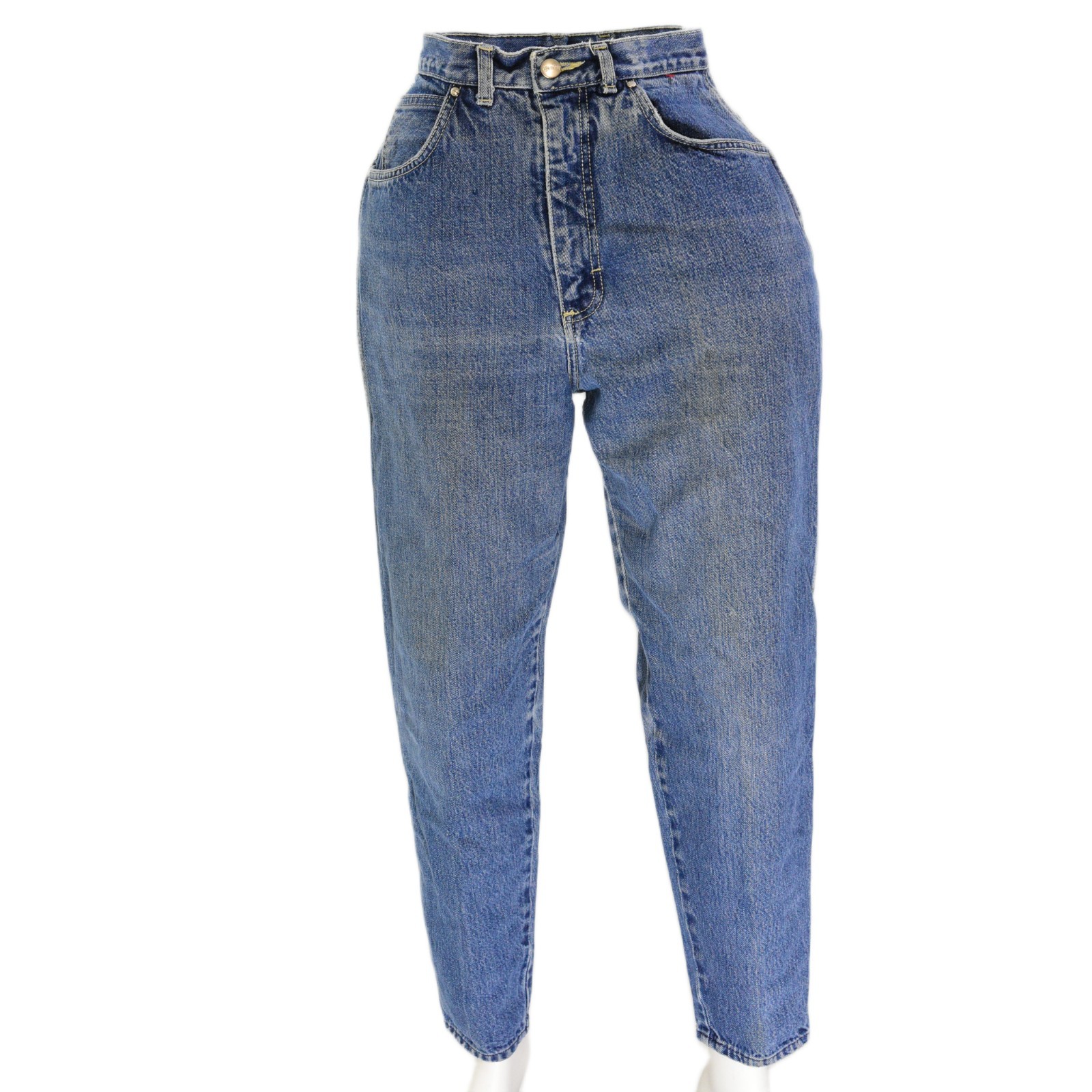 80s Vintage P.S. Gitano High Waist Medium Stone Wash Jeans Womens 6 Tapered S/M