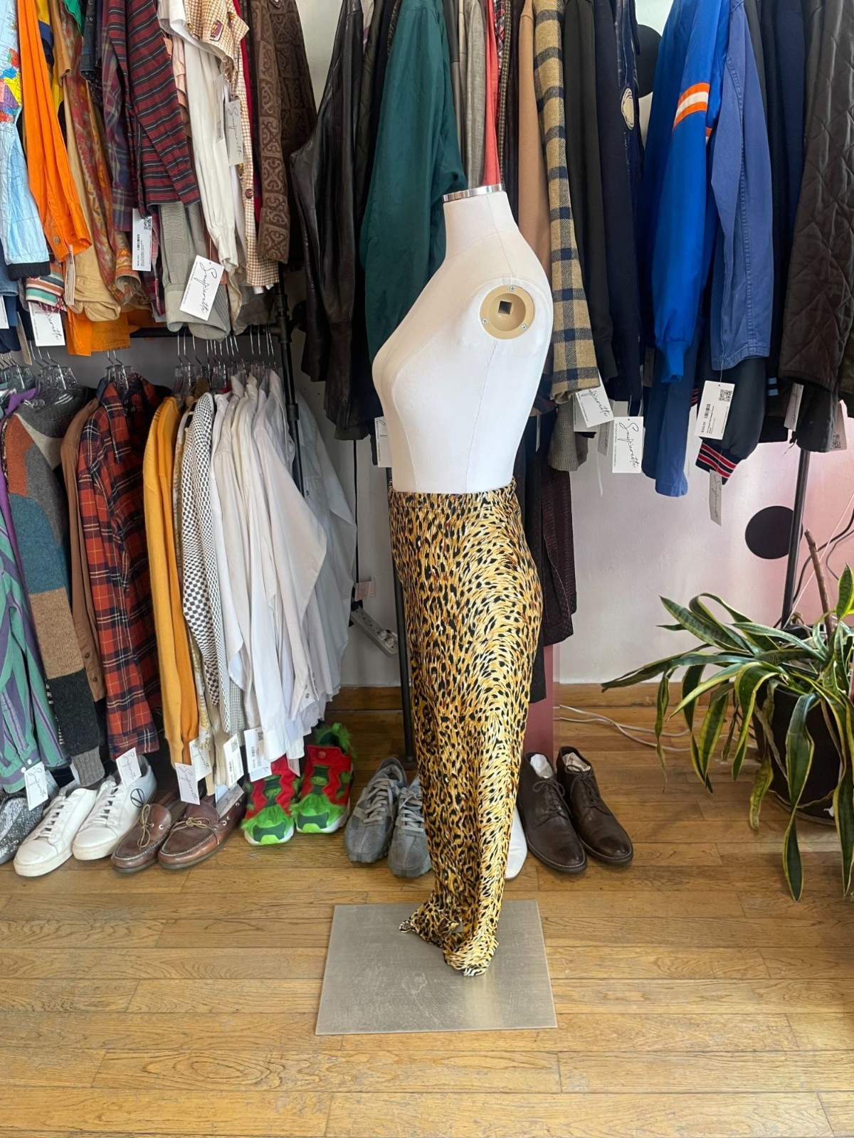 Norma Kamali Leopard Print Leggings