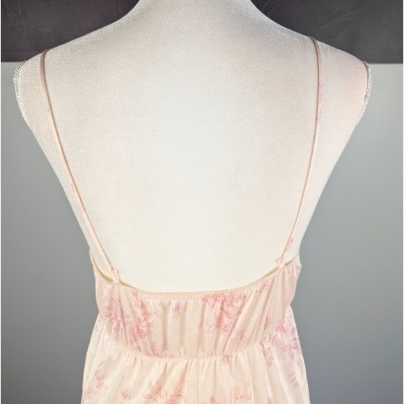 Vintage Pink Floral Maxi Slip Dress