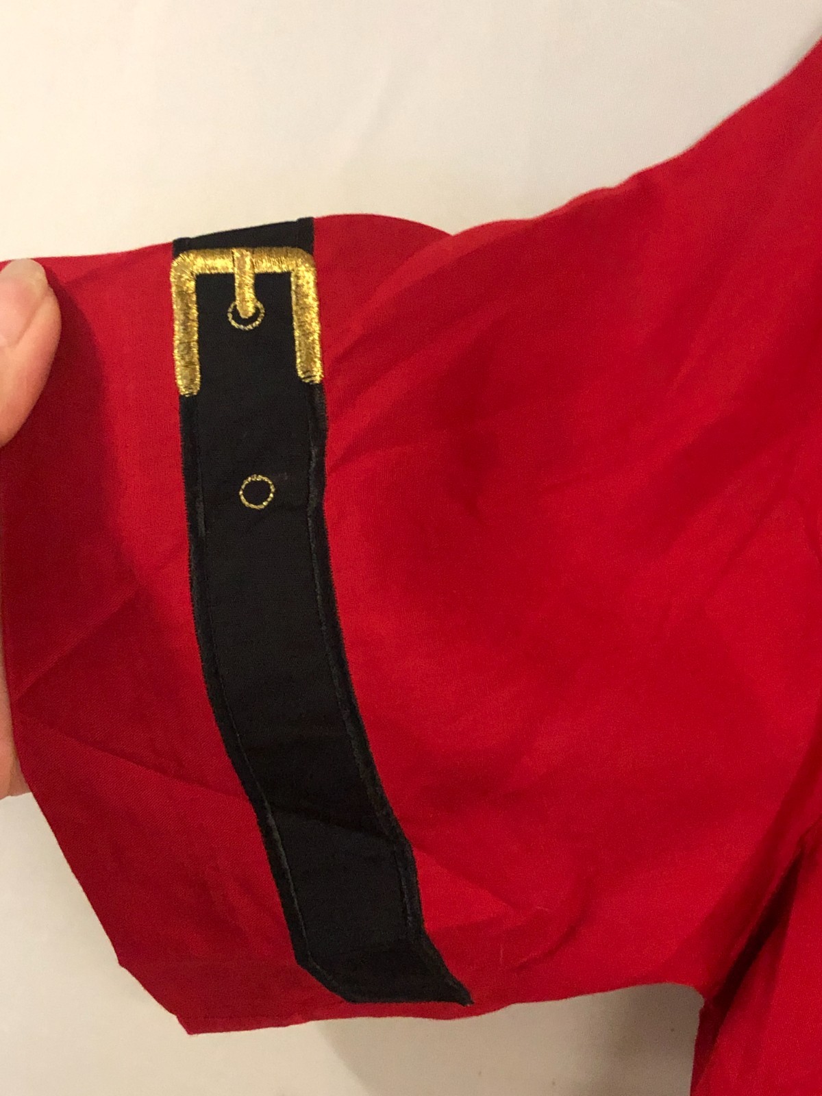 Vtg 80s Leslie Fay Blouse Size 12 „Captain of the Guard’ Button Down Top Red
