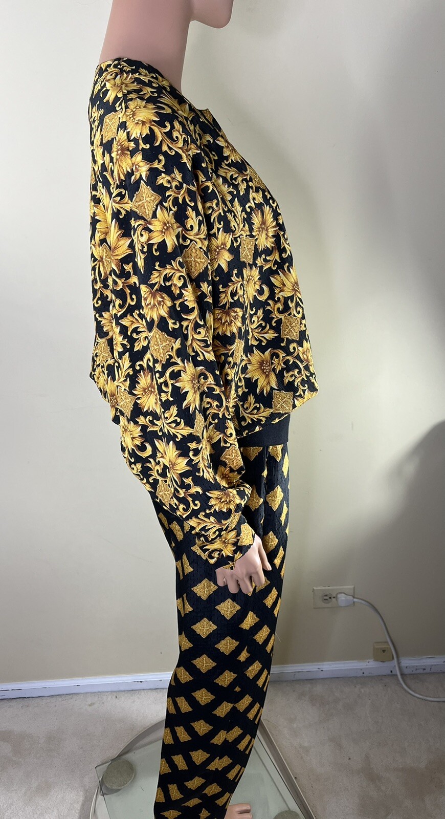 Vintage 1980’s Size 10 Collections by Josephine L/Sleeve Poly Jacket & Pant Set
