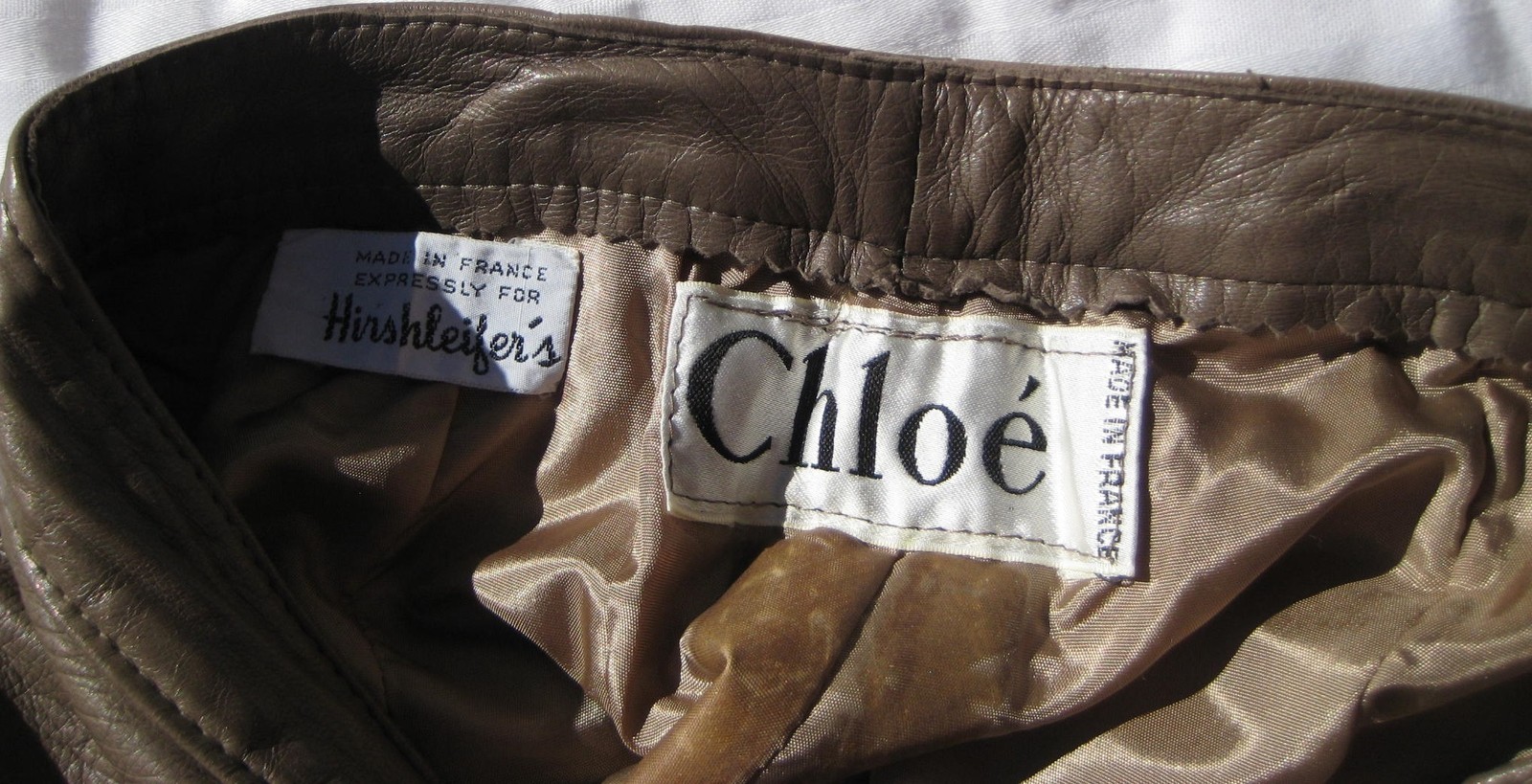 Vintage Karl Lagerfeld Chloe leather JACKET & PANTS couture suit set coat retro
