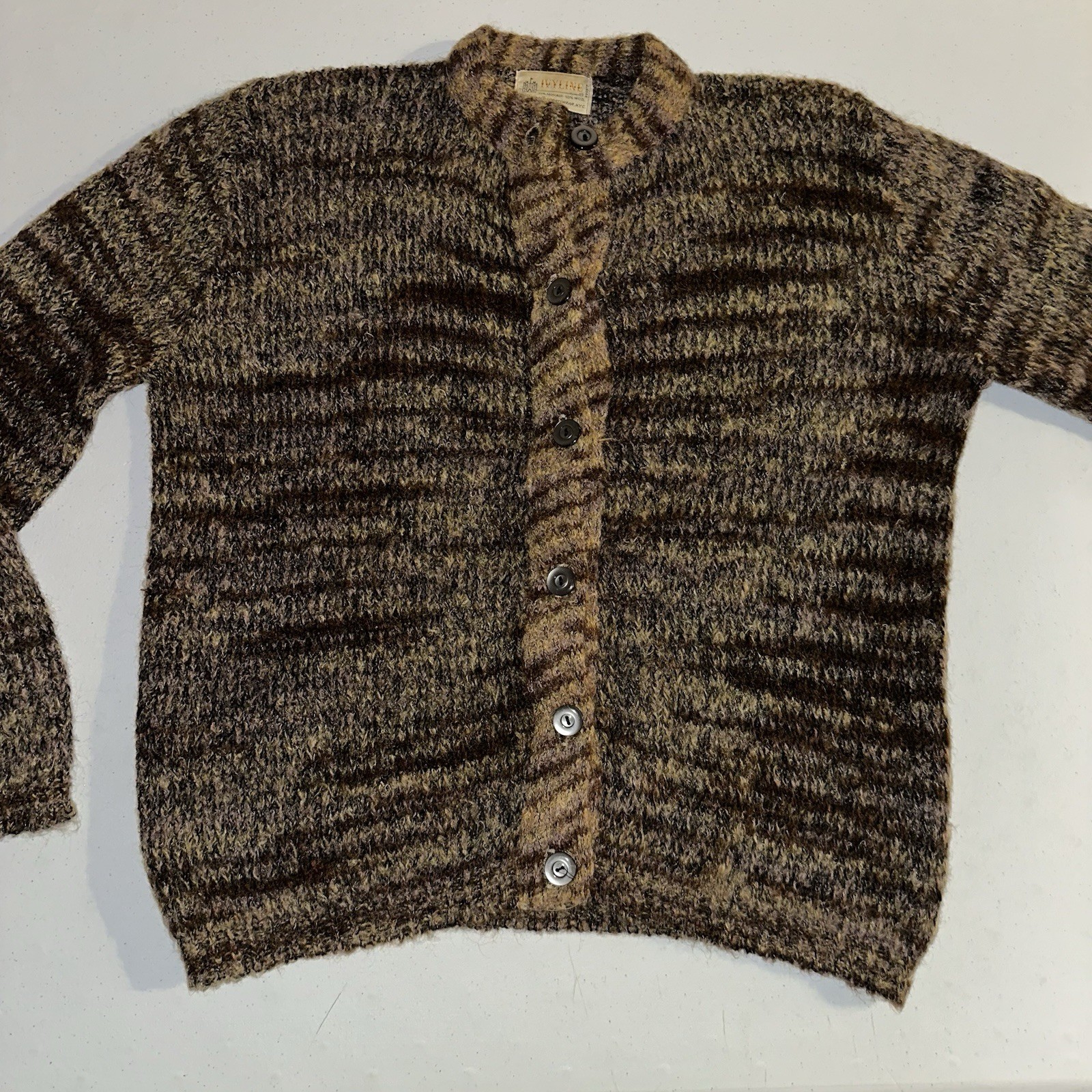 Vintage 1960s Ivyline Boepple Sportswear NYC Mohair Wool 50/50 Cardigan Fits Med