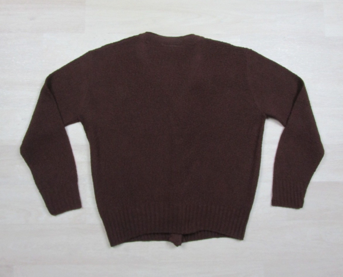 Vintage 60s Fortune Knits Cardigan Sweater Womens Size (L) Brown Boho Academia