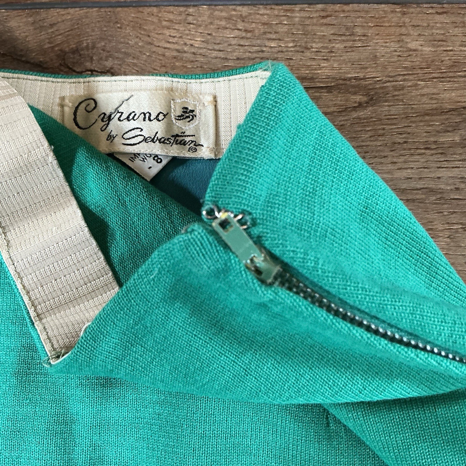 VTG Cyrano by Sebastian Wool 2-PC Set Green Sweater Skirt Women’s Size S #81013