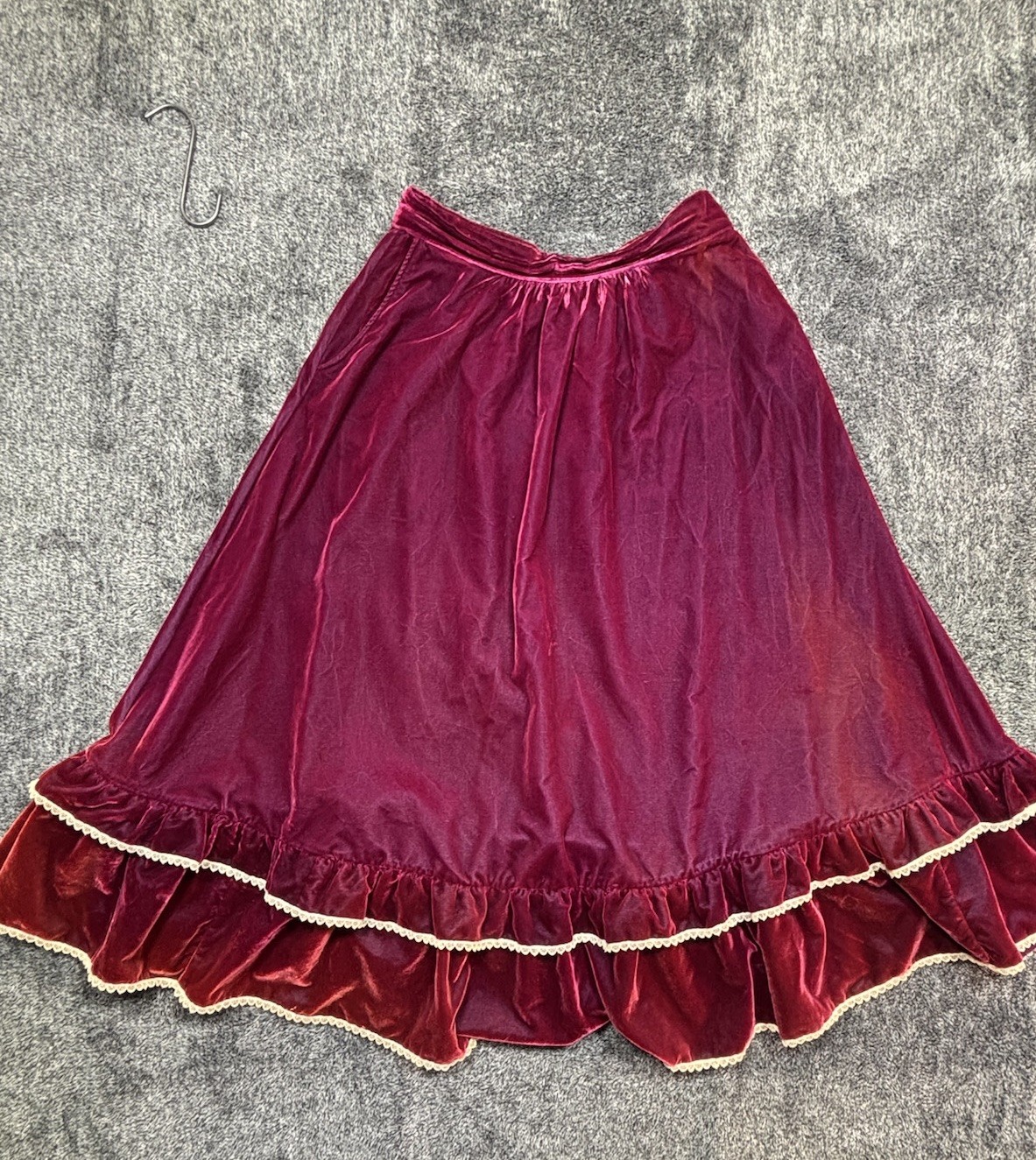VTG 80s Miss Rodeo America Pageant Velvet 2 Piece Set Dress Jacket Set 13/14