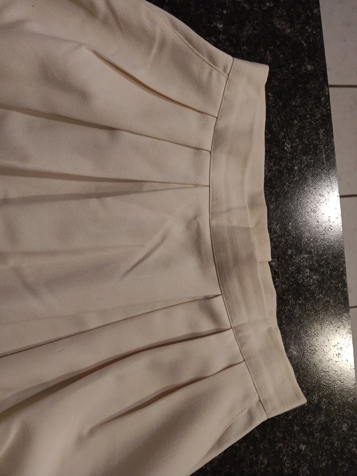 Vintage 70s Counterparts Cream Tuck Pleat Skirt Sz 4