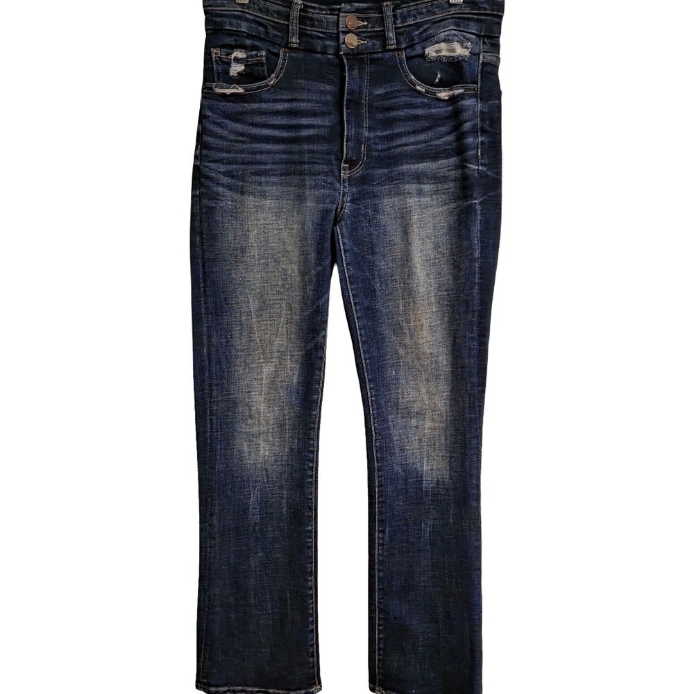 BKE Womens Distressed Stretch Jeans Sz 28×29.5 Vintage Wash
