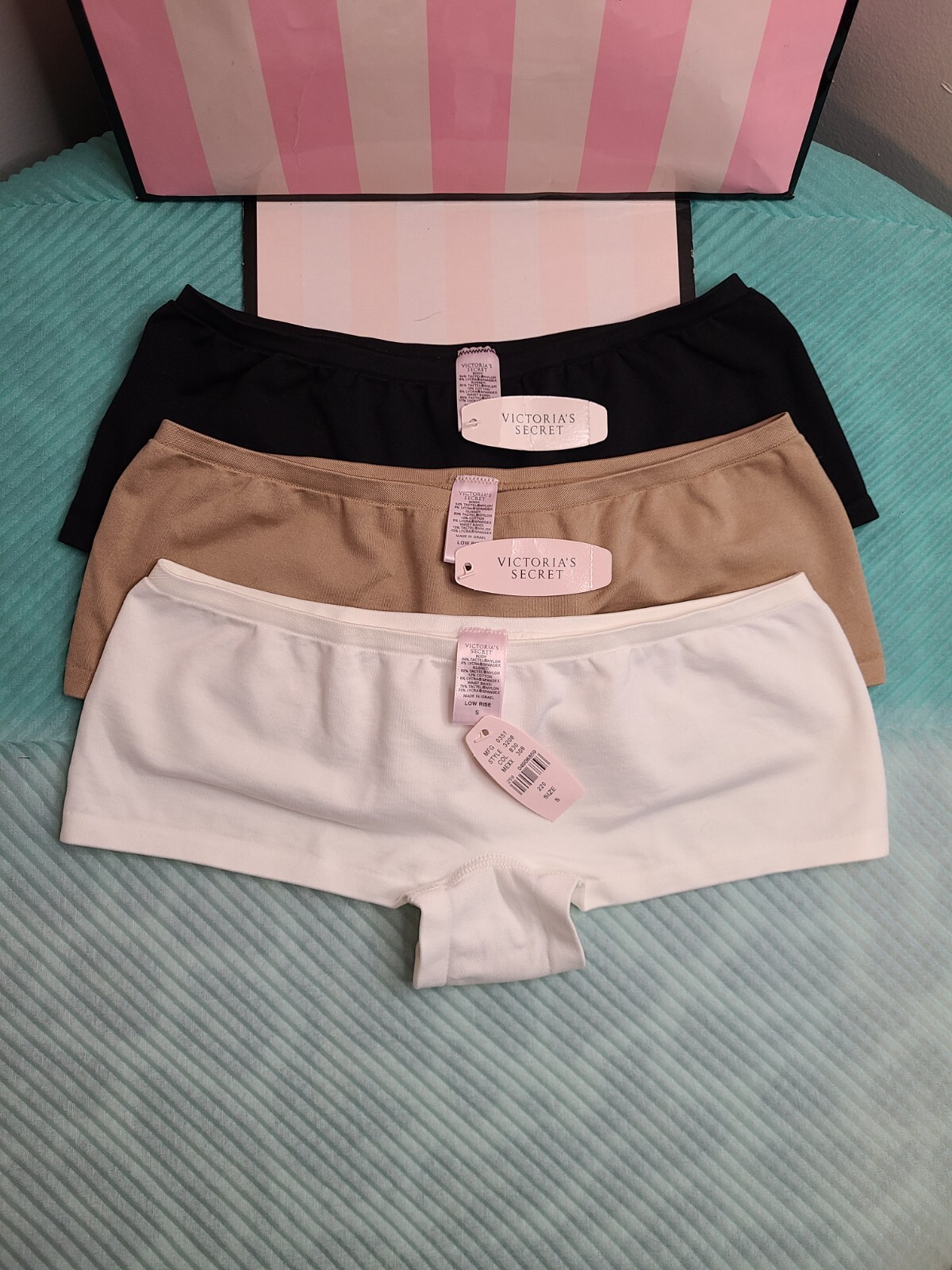 NWT Vtg Victoria’s Secret Smooth Tactel Nylon Boyshorts Bundle (3) Size Sm
