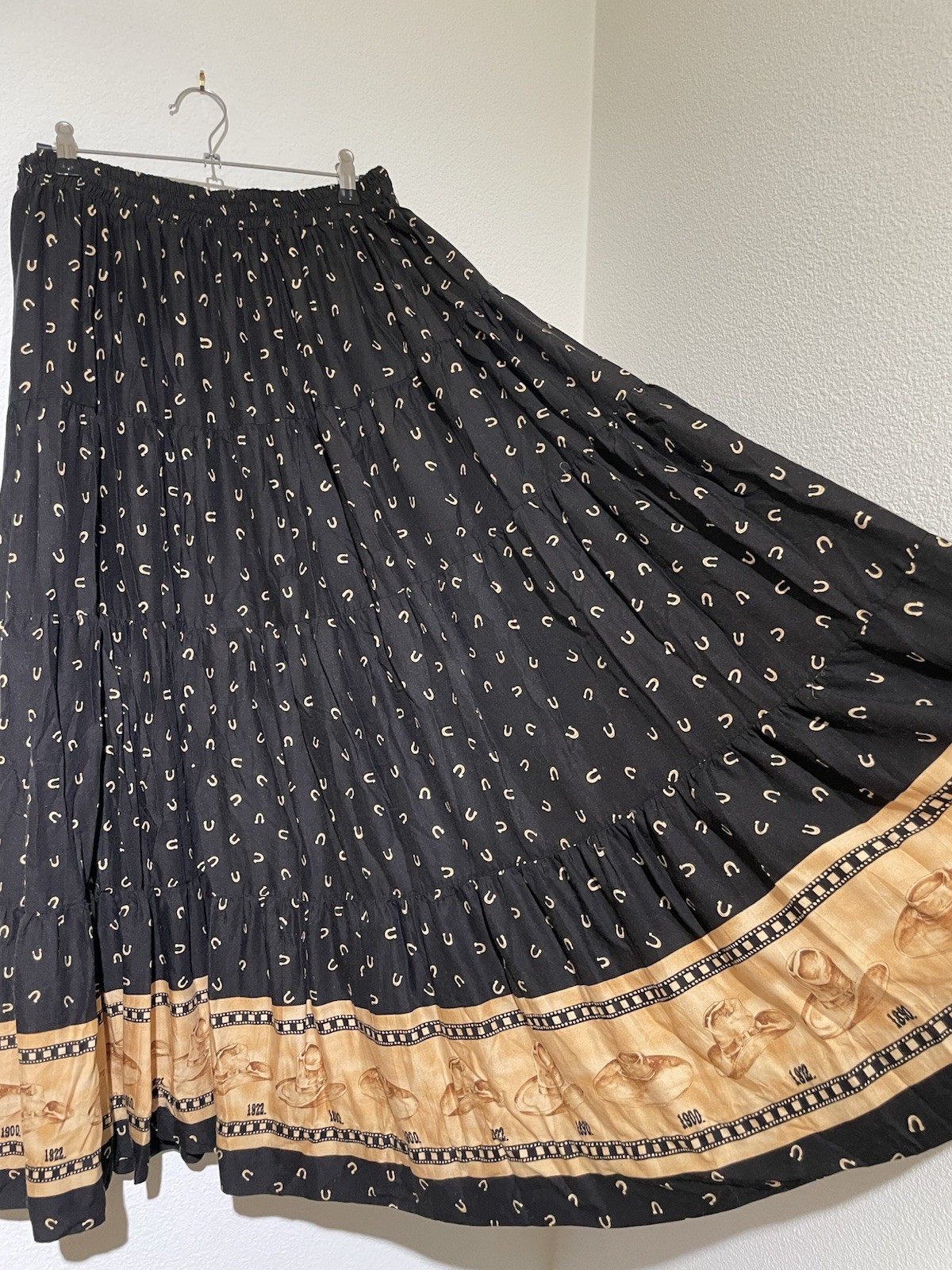 Vintage 90’s Roper Horshoe Cowboy Hat Skirt Country Western Large Cowgirl Rodeo