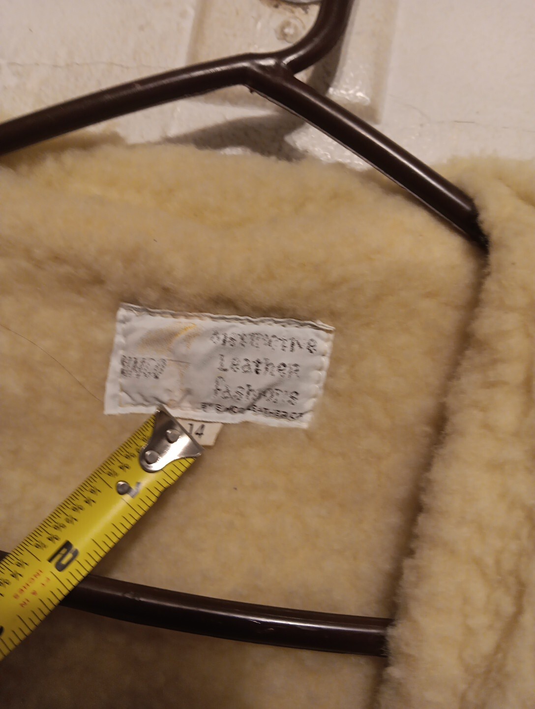 Simco Coat Suede Leather Vtg 60s 70s Western Trucker Jacket Fur Sherpa Womans 14