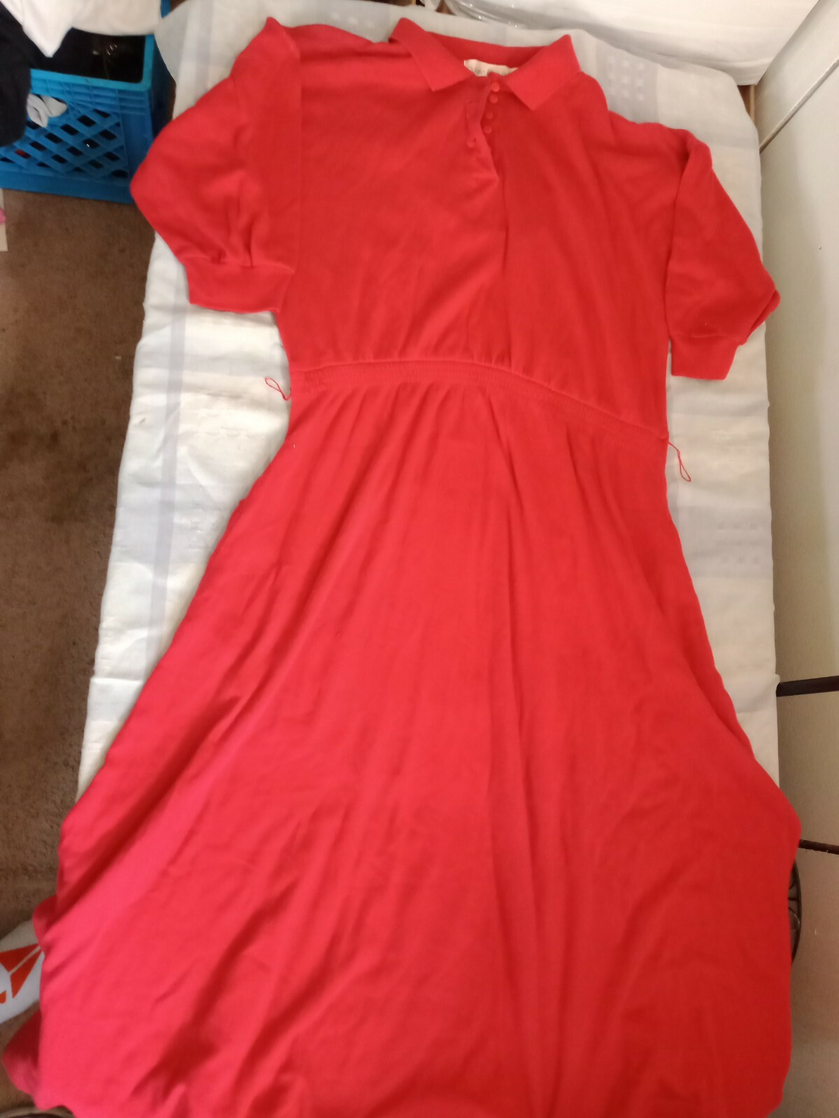 Vintage Robert Scott LTD Red Maxi Dress Womens Size Large (cb45)