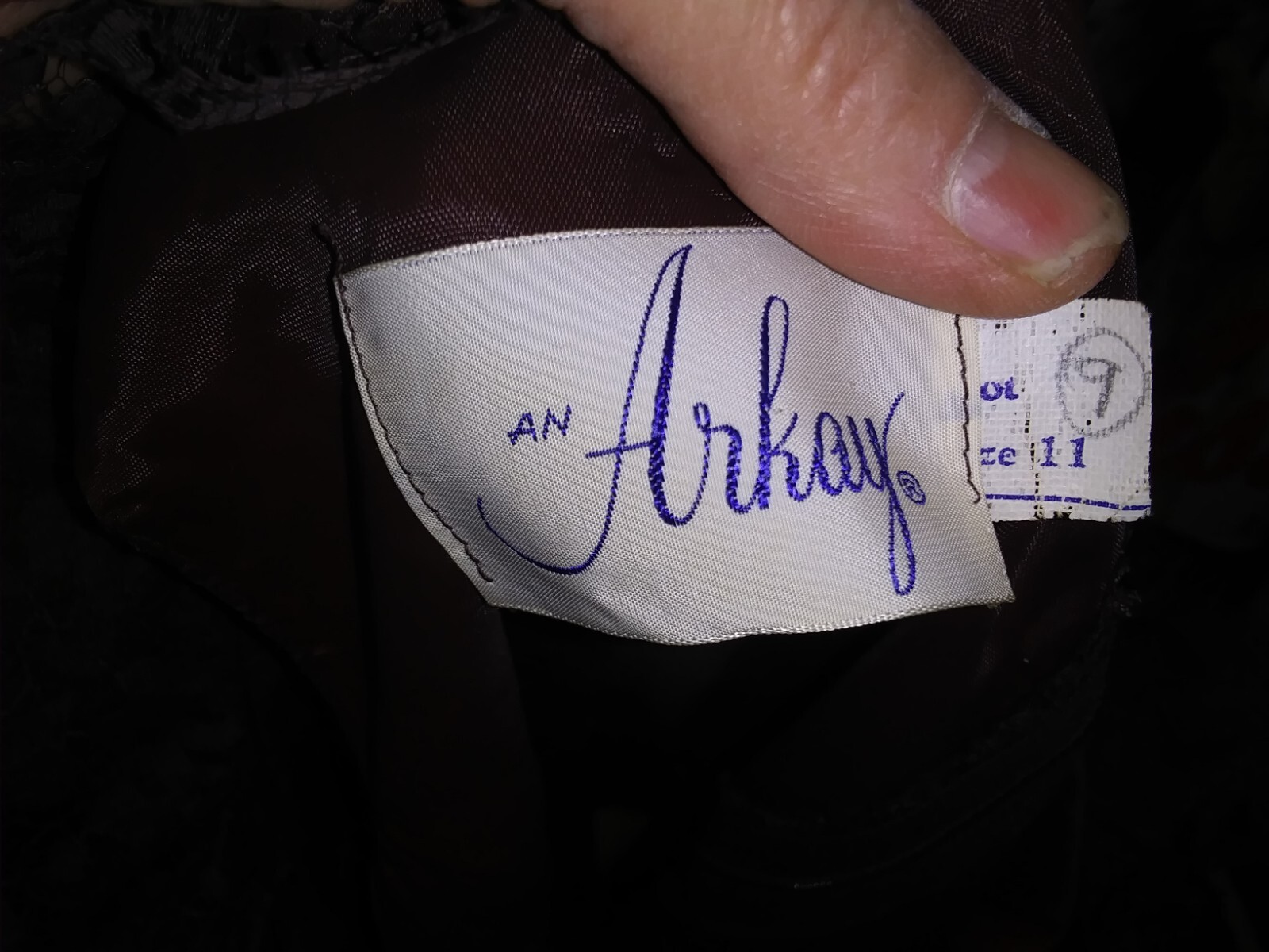 Vintage 1960’s Chocolate Brown Rayon Lace Mod Cocktail Dress by Arkay S/M
