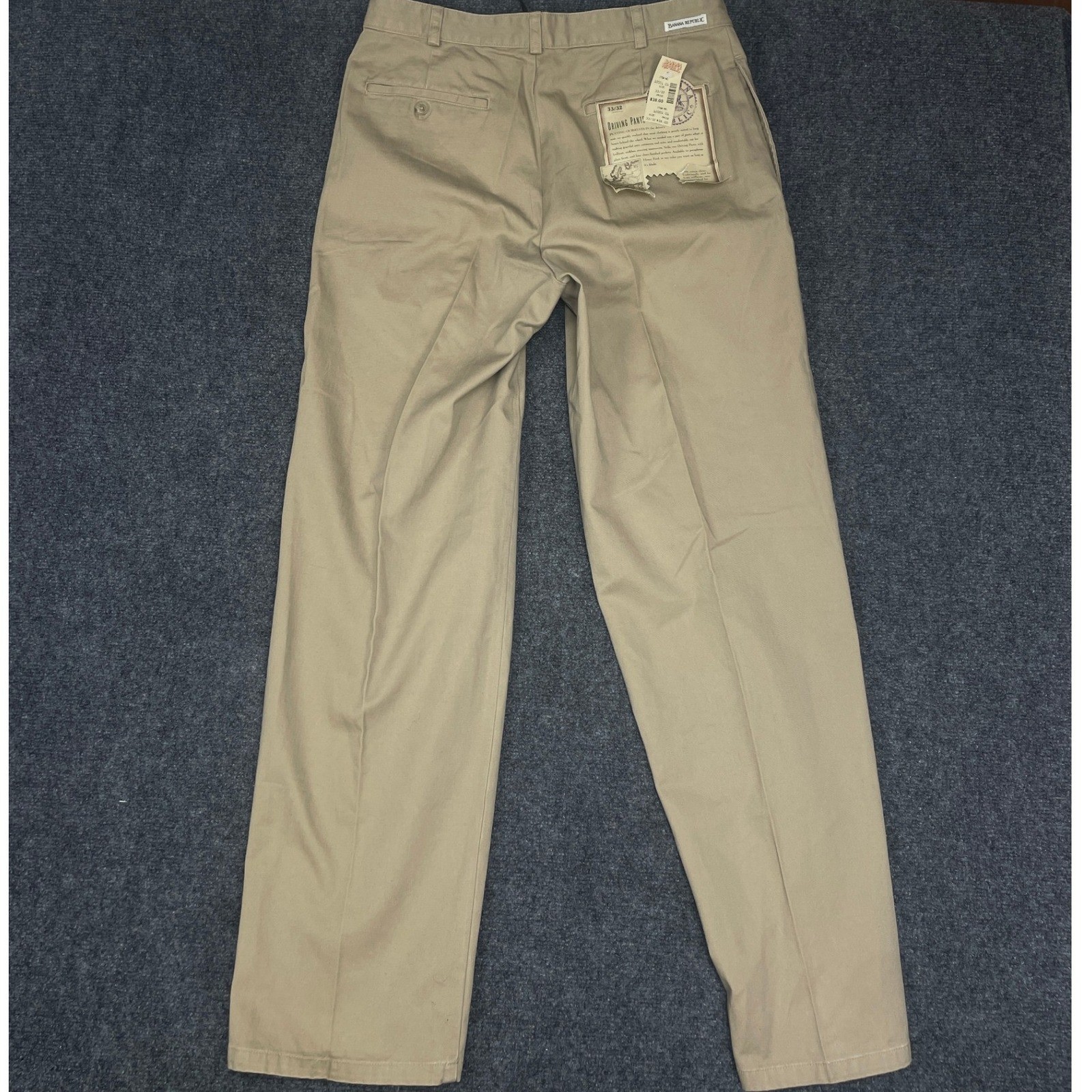 Banana Republic Driving Pants Women 33/32 Khaki Vintage Safari Cotton Chino
