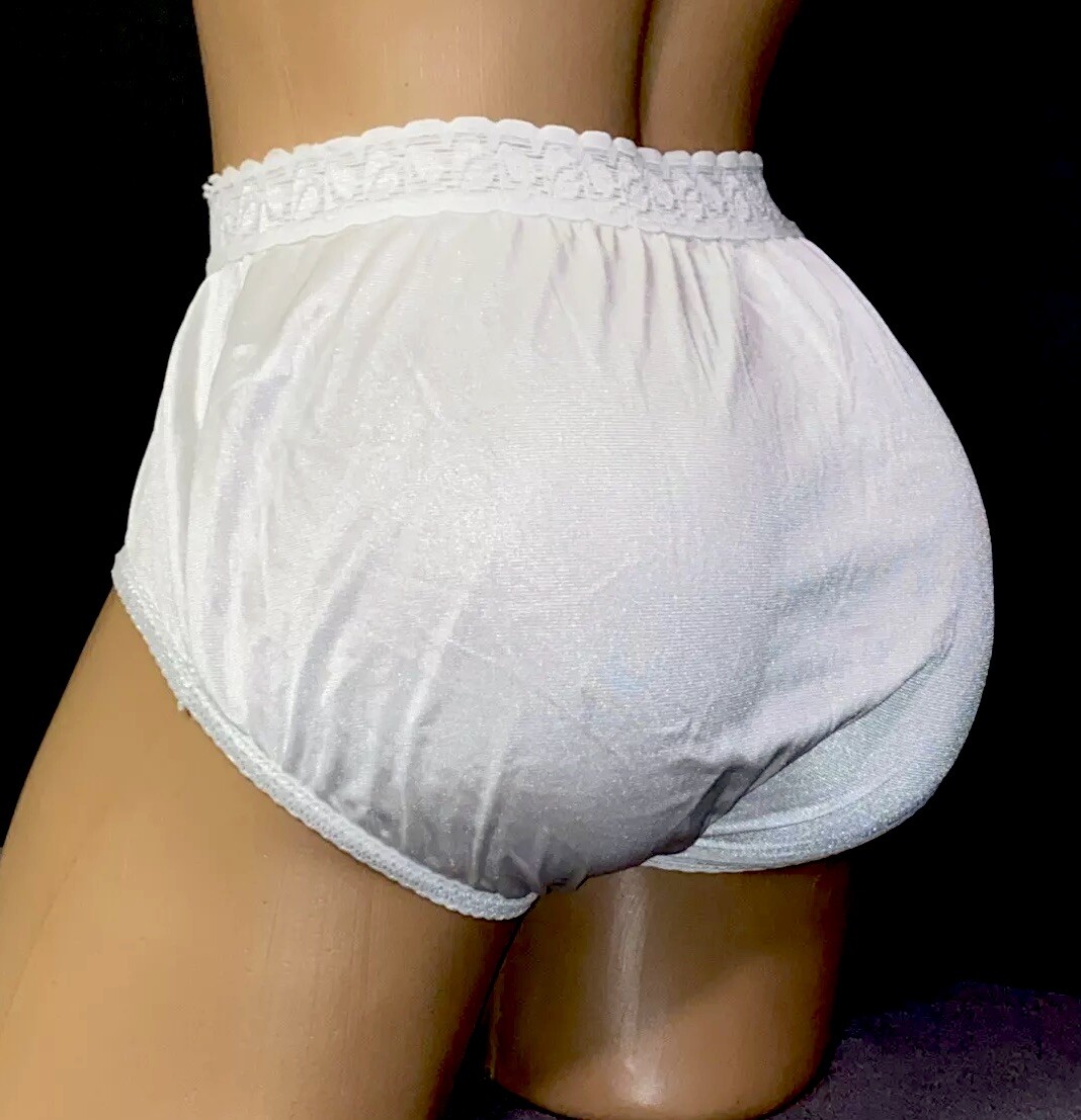 Vintage White Granny Panties~TR Bentley~Girdle~sissy Nylon Underwear~panty Sz 8
