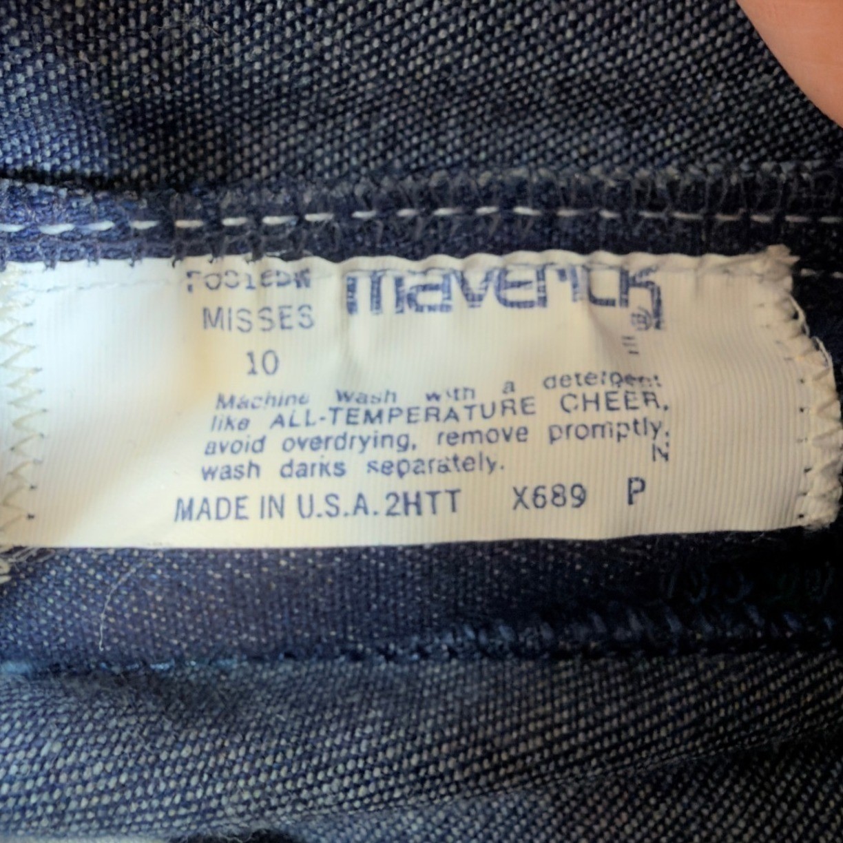 Lady Maverick Vintage 70s Jeans Women 10 Blue Cotton High Waist NWT Made in USA