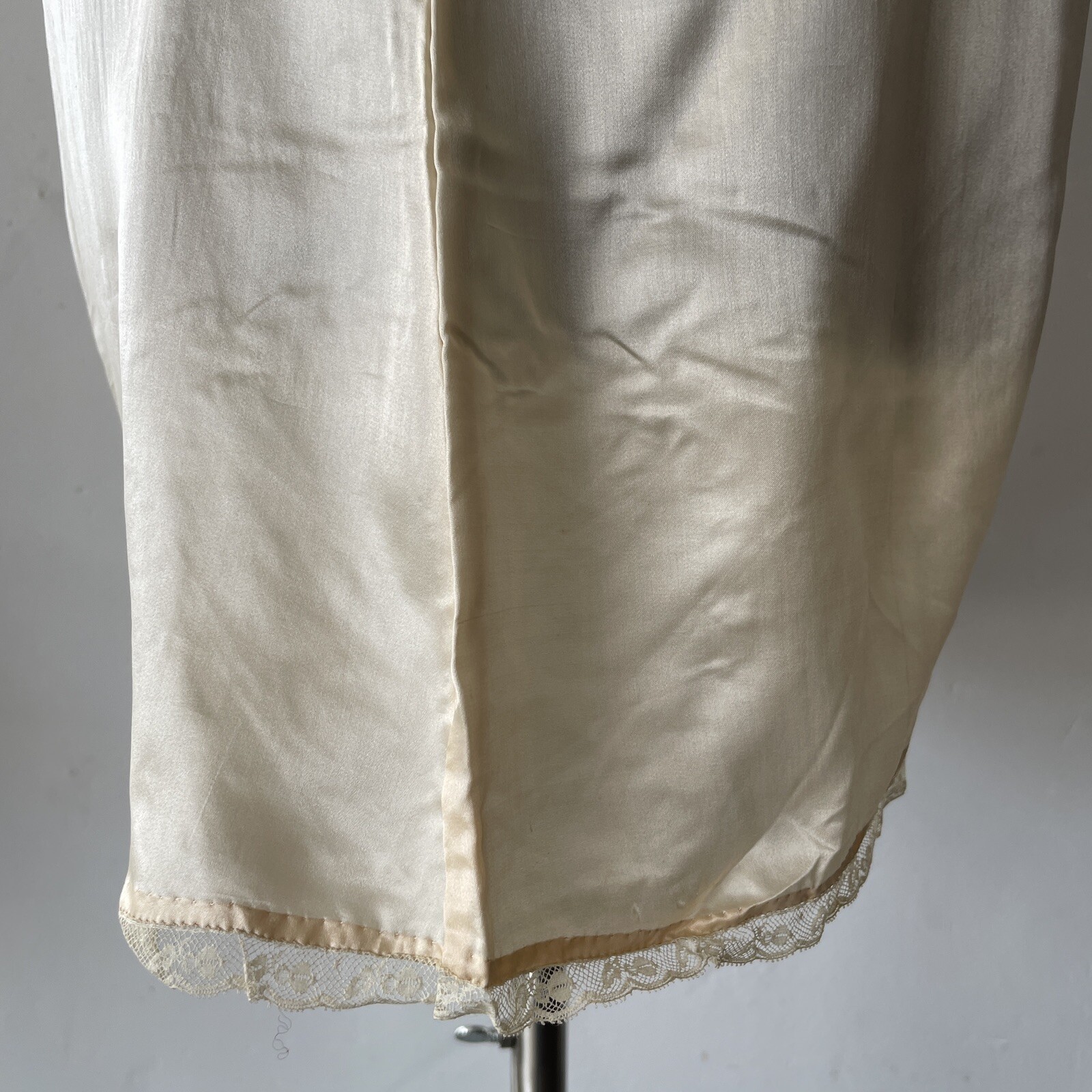 Antique VOLUP 1920s – 1930s Silk Step In Button Up Crotch Teddy Dress Slip XXL