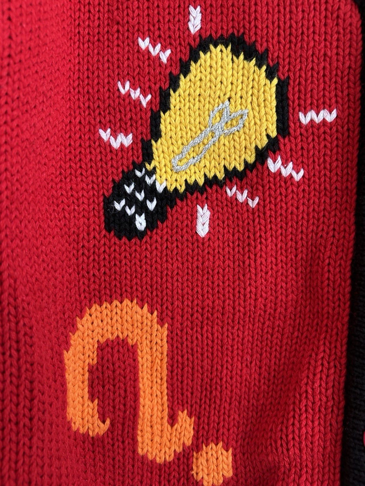 Vtg The Eagle’s Eye MONOPOLY BOARD GAME knit cardigan Women’s Size L RARE