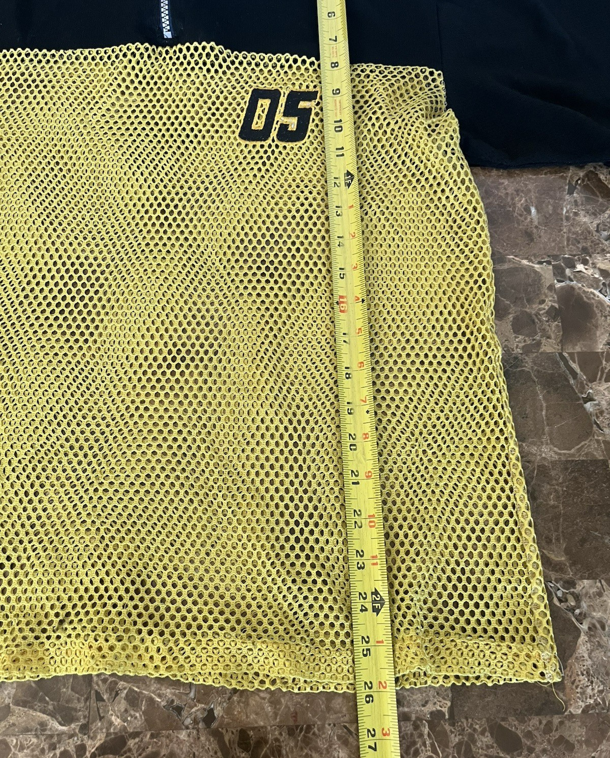 Vintage Large Fishnet Mesh Short Sleeve Yellow Top Streetwear Grunge Hip Hop!HTF