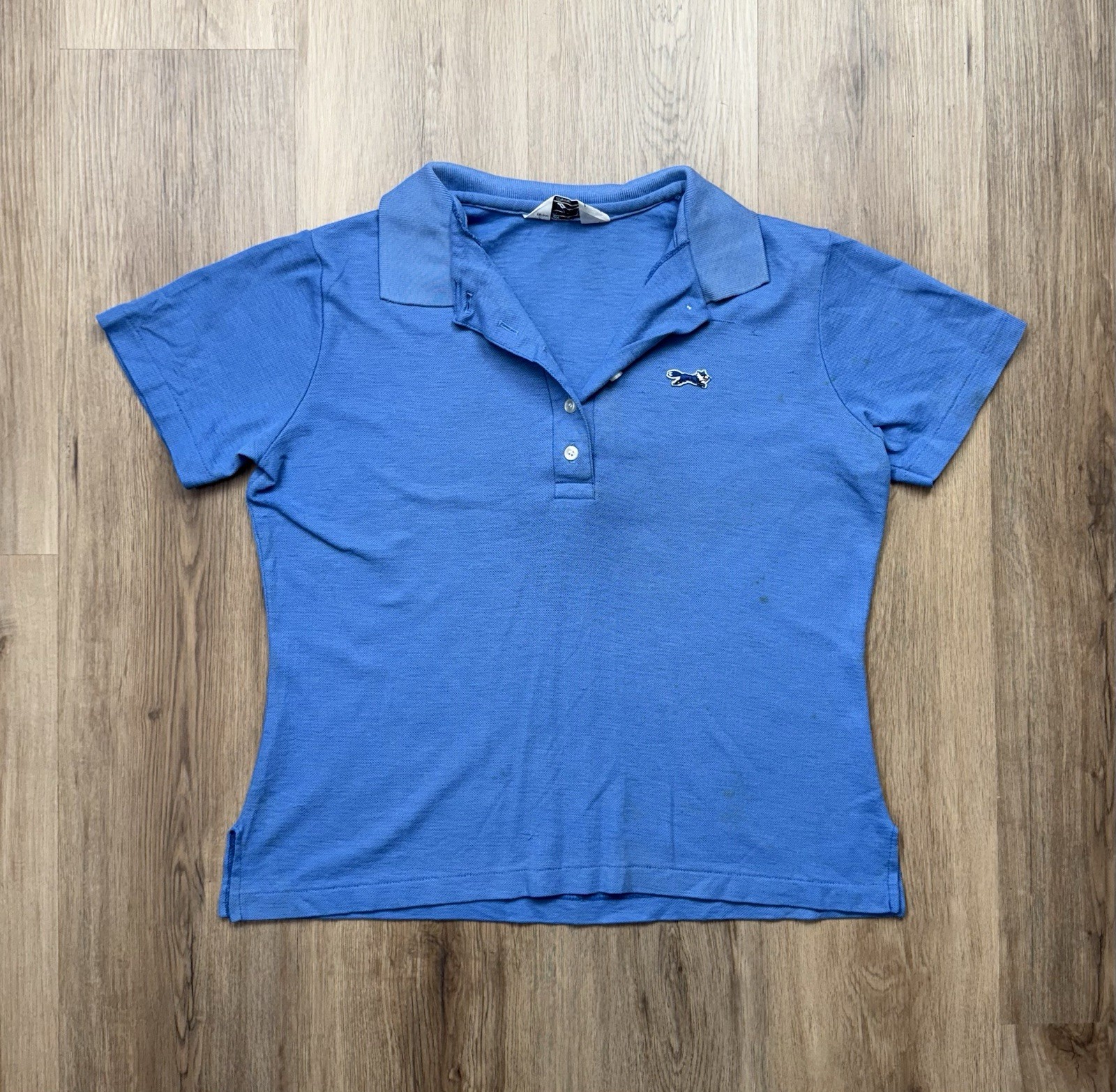 80s Vintage The Fox JCPenney Blue Polo Shirt Women’s Size 38 Golf Prep