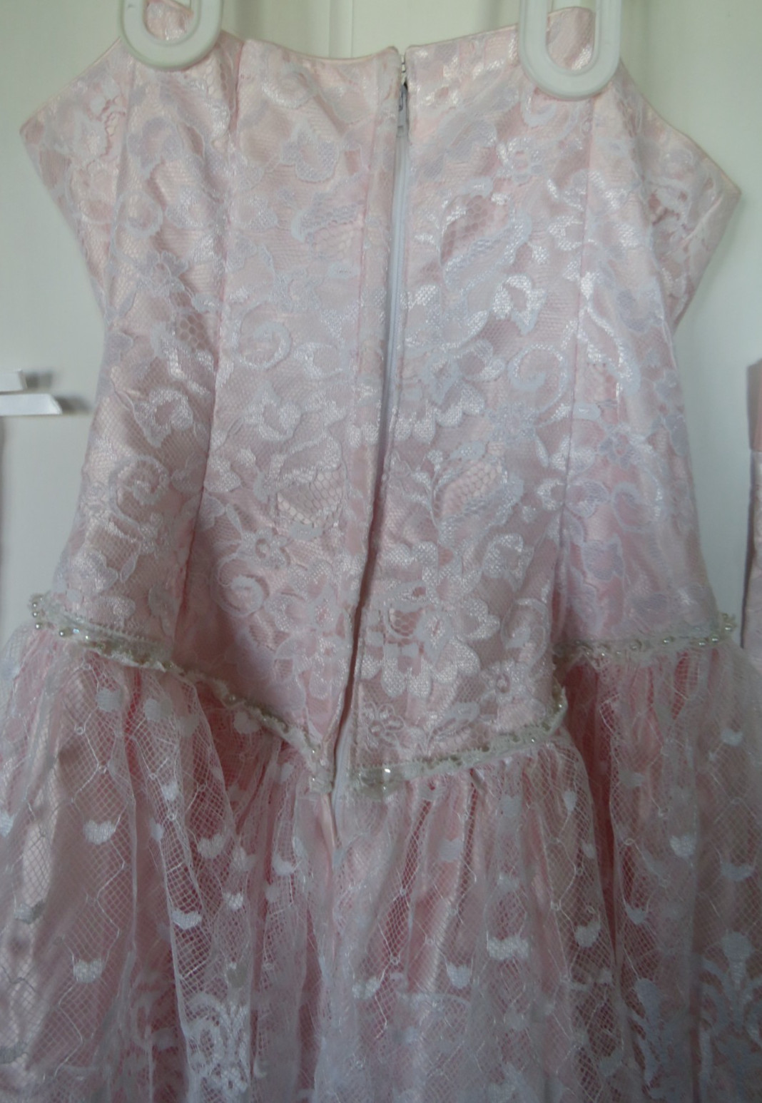 Vtg 1980s Flirtations Prom Gown quinceañera Belle Maxi Dress Princess Pink Lace