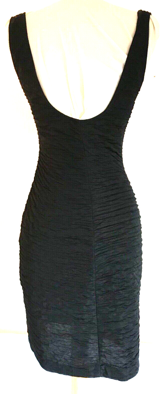 Vintage Black Mini Dress Bodycon Short All That Jazz M Club Cocktail 90s Sexy