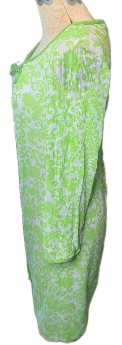 Pixie Of California By Sue Webb Vintage ’60s Ma Dress Green Paisley
