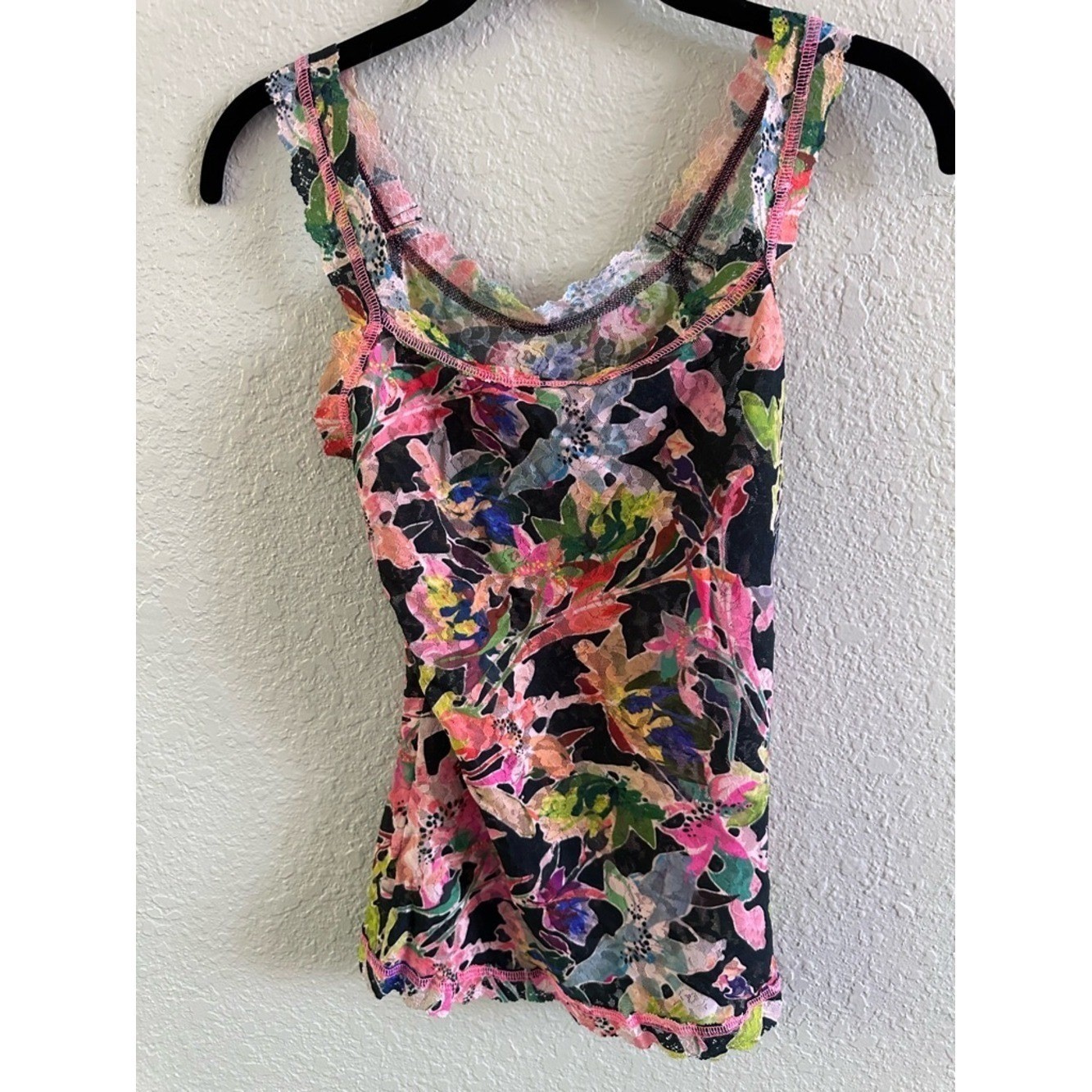 Hanky Panky Signature Lace Printed Camisole XS NWT Floral Unlined Cami