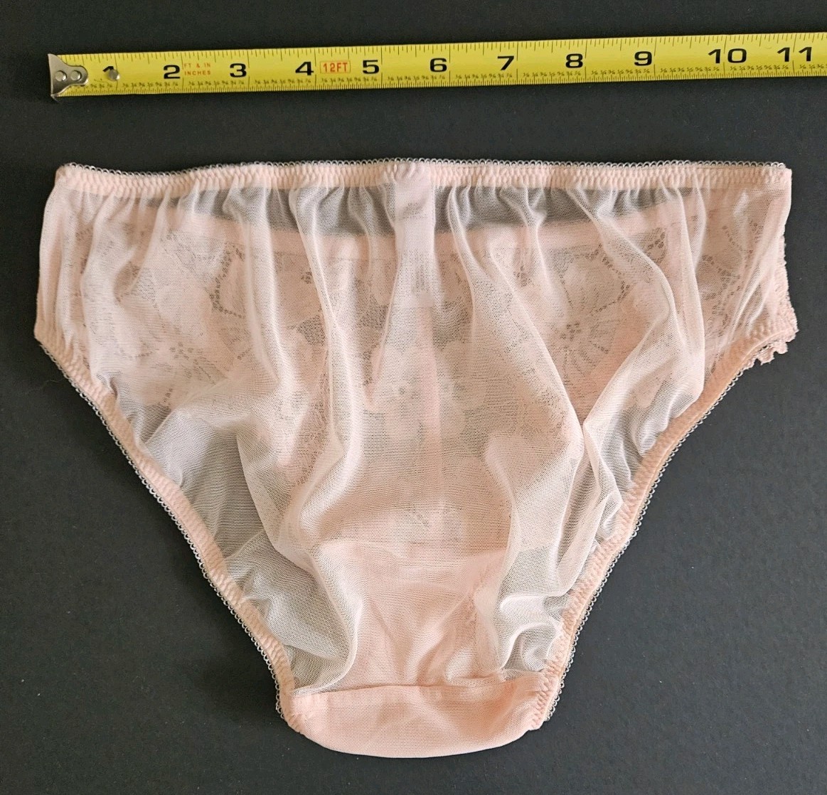 Vtg 90s Victorias Secret Lace Mesh Hi Cut Leg Medium Pink High Cut Panties NEW 2