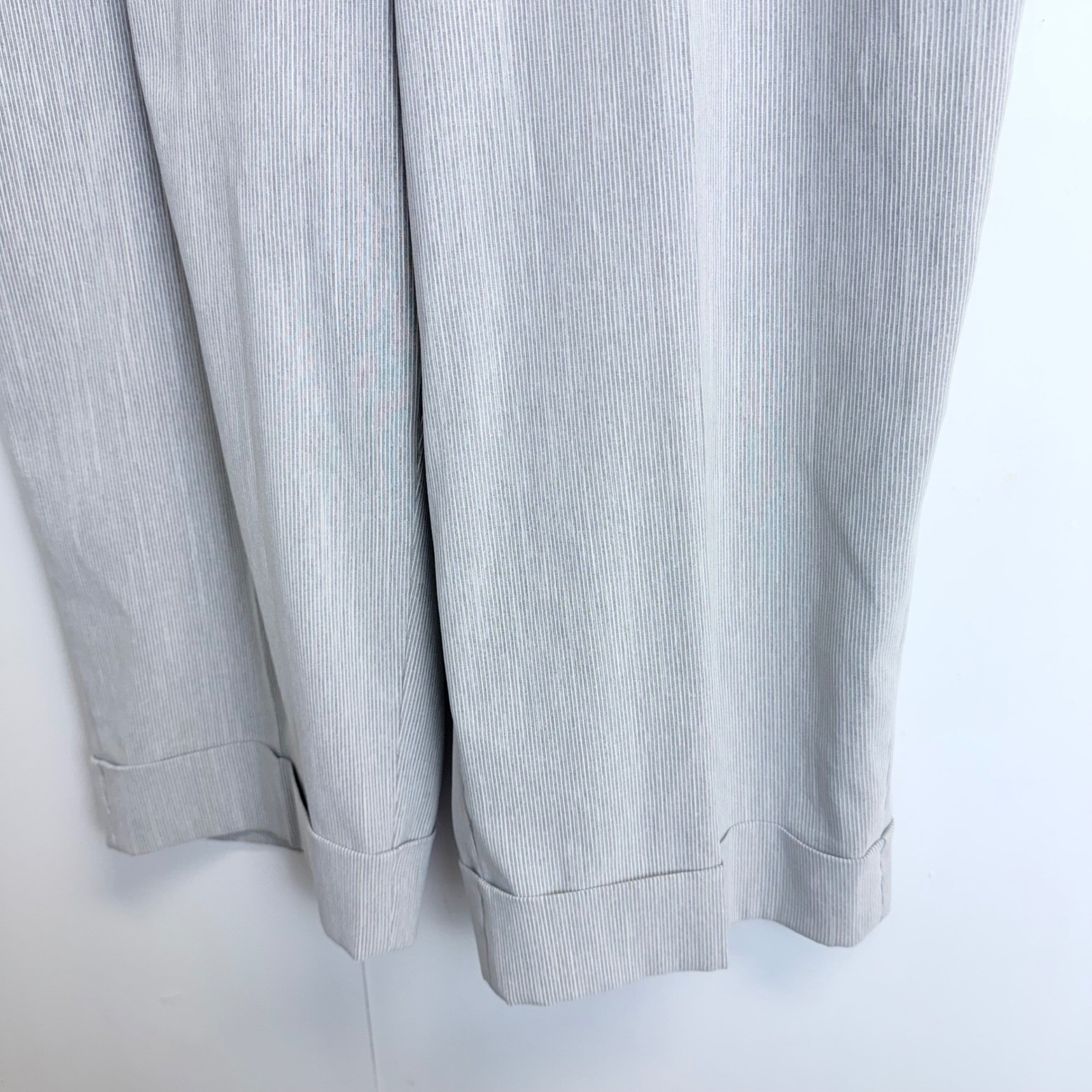 Harve Benard Vintage Pinstripe 2 Pc Set Button Down Top & Crop Pants Womens 18