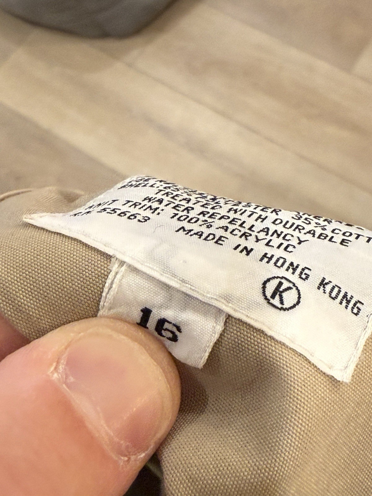 Vintage Foxland By Lanson Tan Khaki Jacket Women’s Size 16 Stains Shown Workwear
