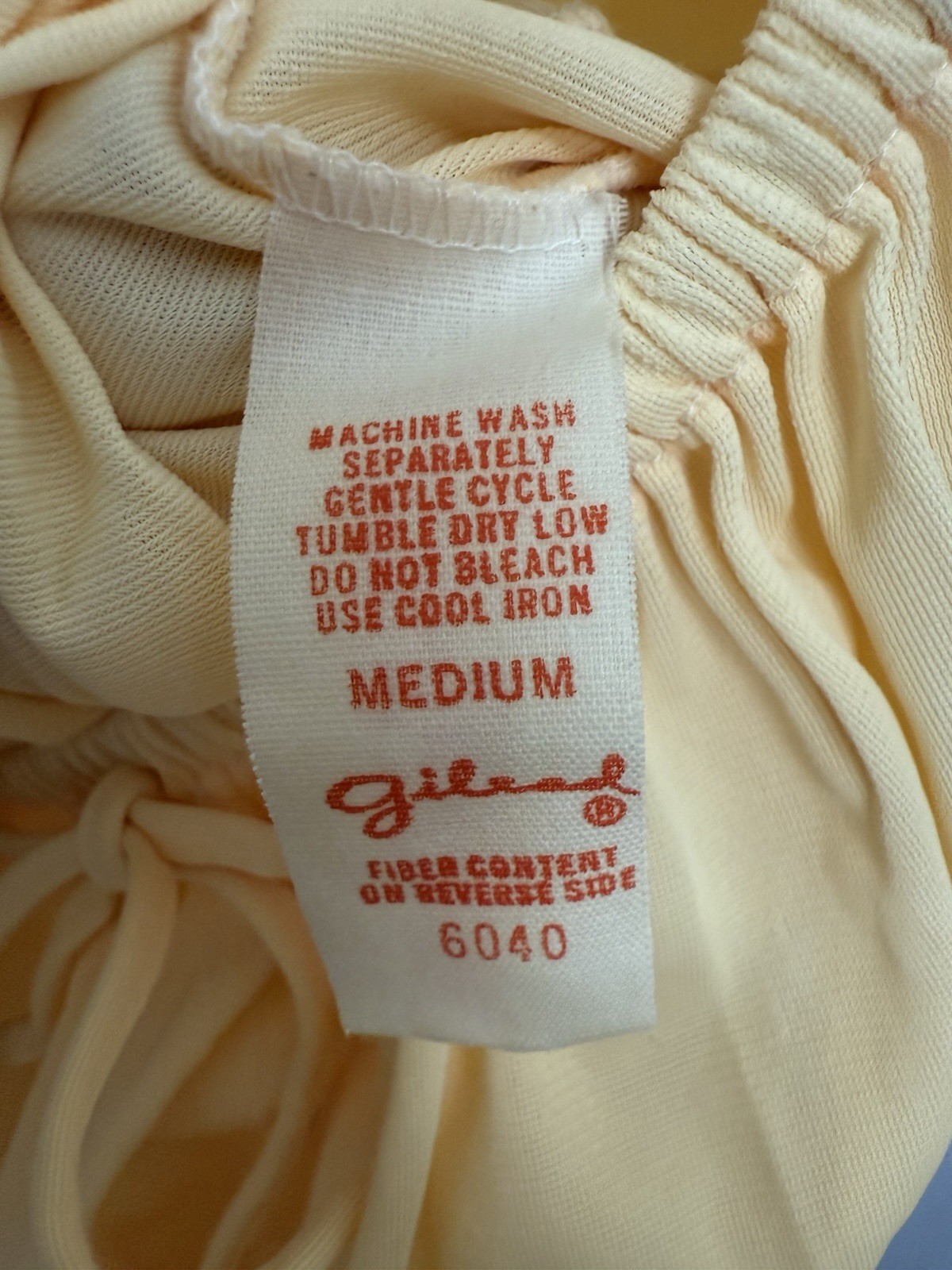 Vintage Gilead Butter Yellow Maxi Nightgown M Puff Sleeve Milkmaid