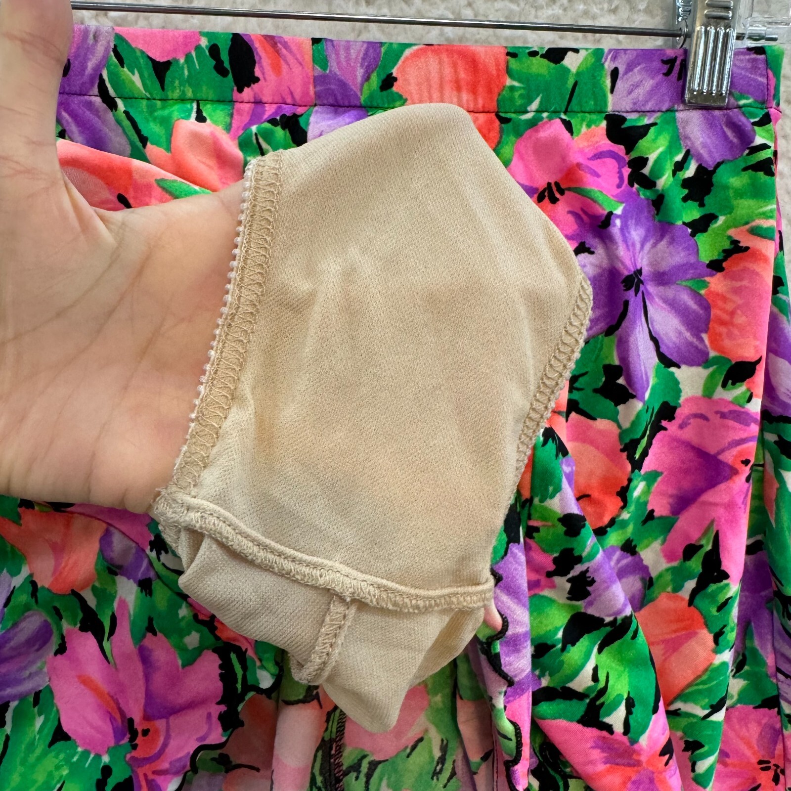 90s Vintage Swim Bottom Shorts 12 Large Colorful Neon Floral Retro Mod 70s 80s