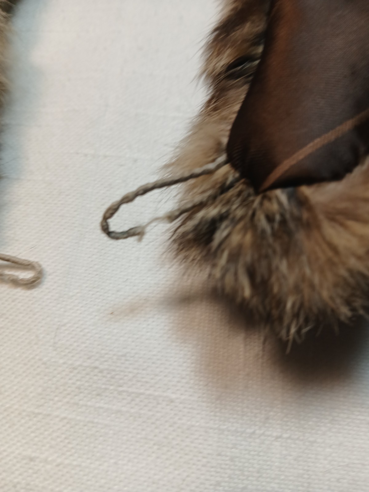 Vintage Real Fur Detachable Coat Collar Stole – Brown Black Raccoon Bobcat,…