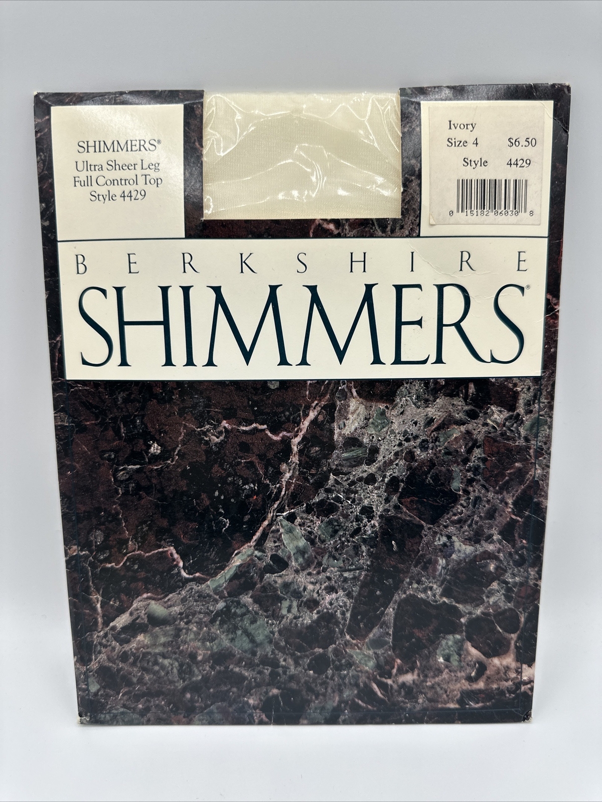 Pantyhose Berkshire Shimmers Vintage Ultra Sheer Full Control Size 4 Ivory 1990