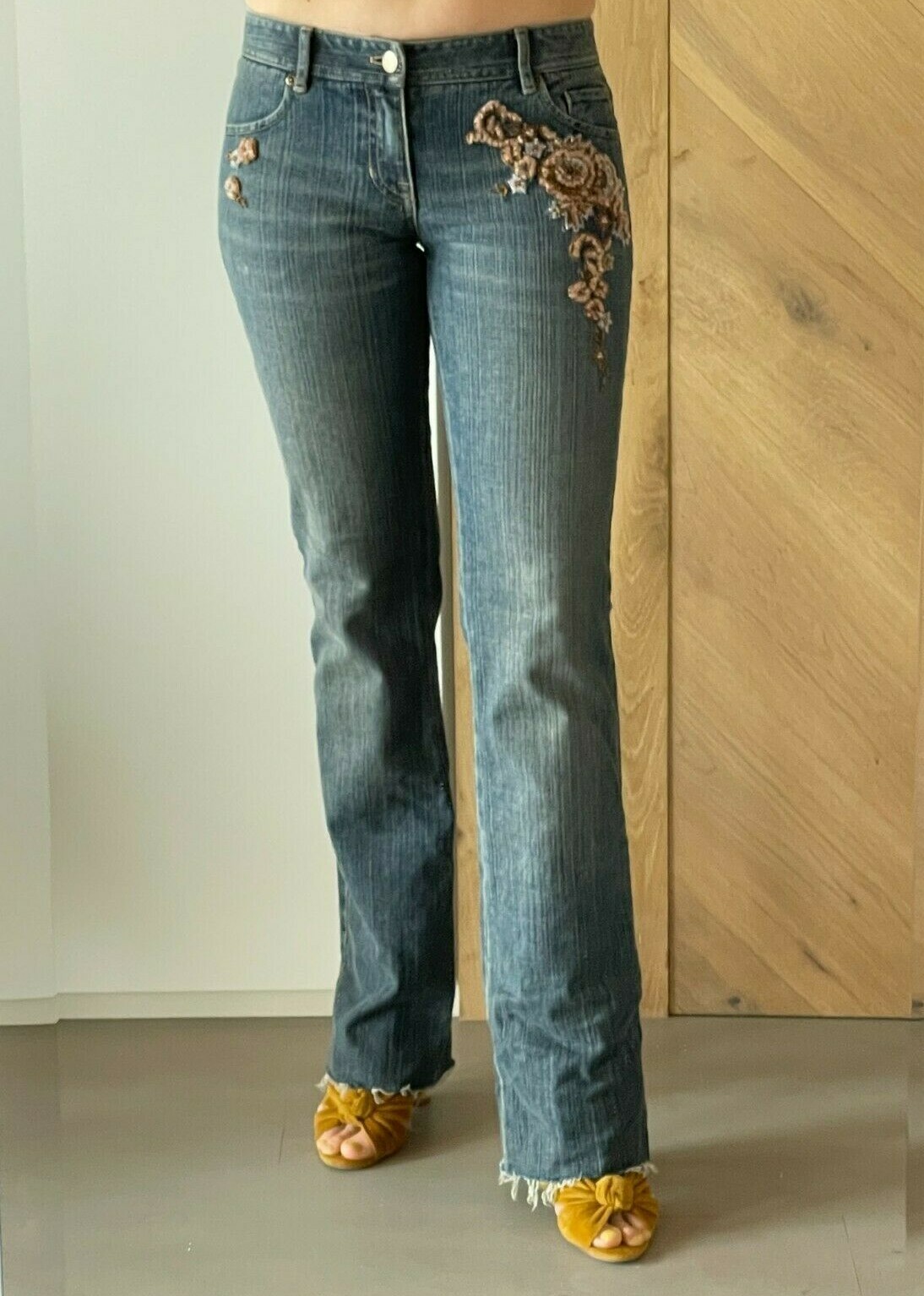 The PERFECT 2000’s embellished low rise jeans! Elie Tahari, 0