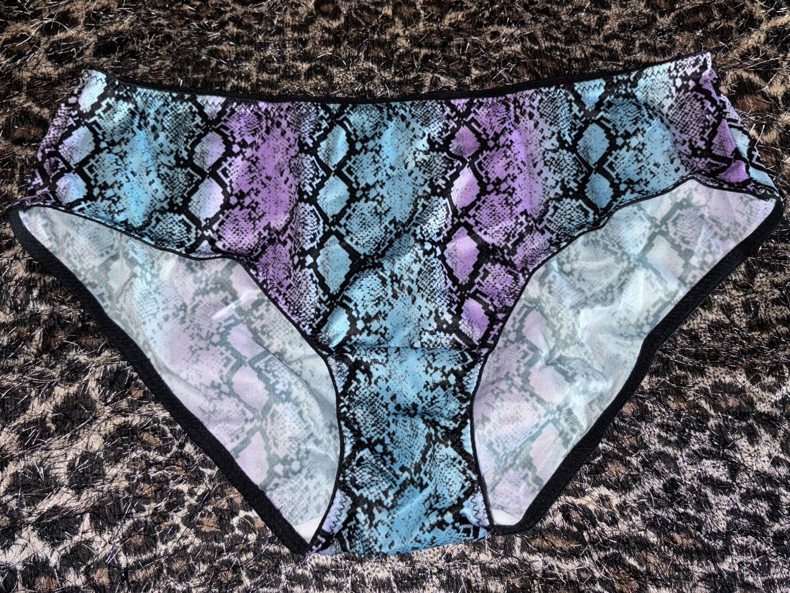 St. Eve Y2K Vintage L Bikini Panty Underwear Hipster Colorful Animal Early 2000’