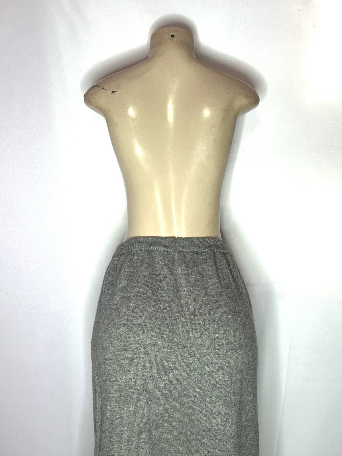 VINTAGE THE KNIT CONNECTION LAMBSWOOL GRAY HEATHER SKIRT SZ LG