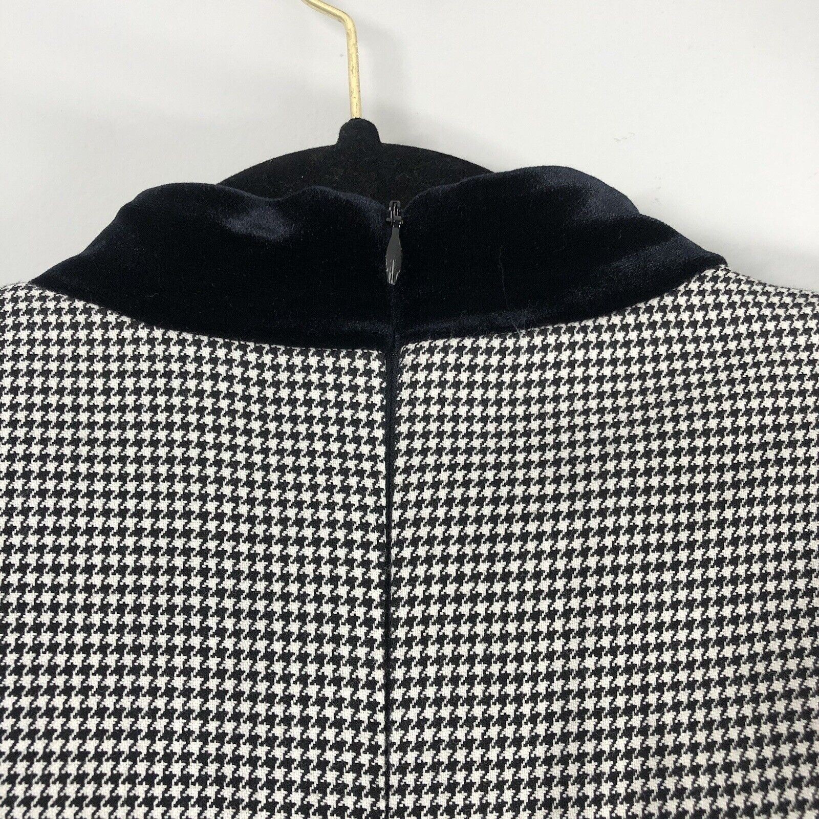 Misty Lane Womens Size 12 USA Union Made Houndstooth Maxi Dress Holiday Vintage
