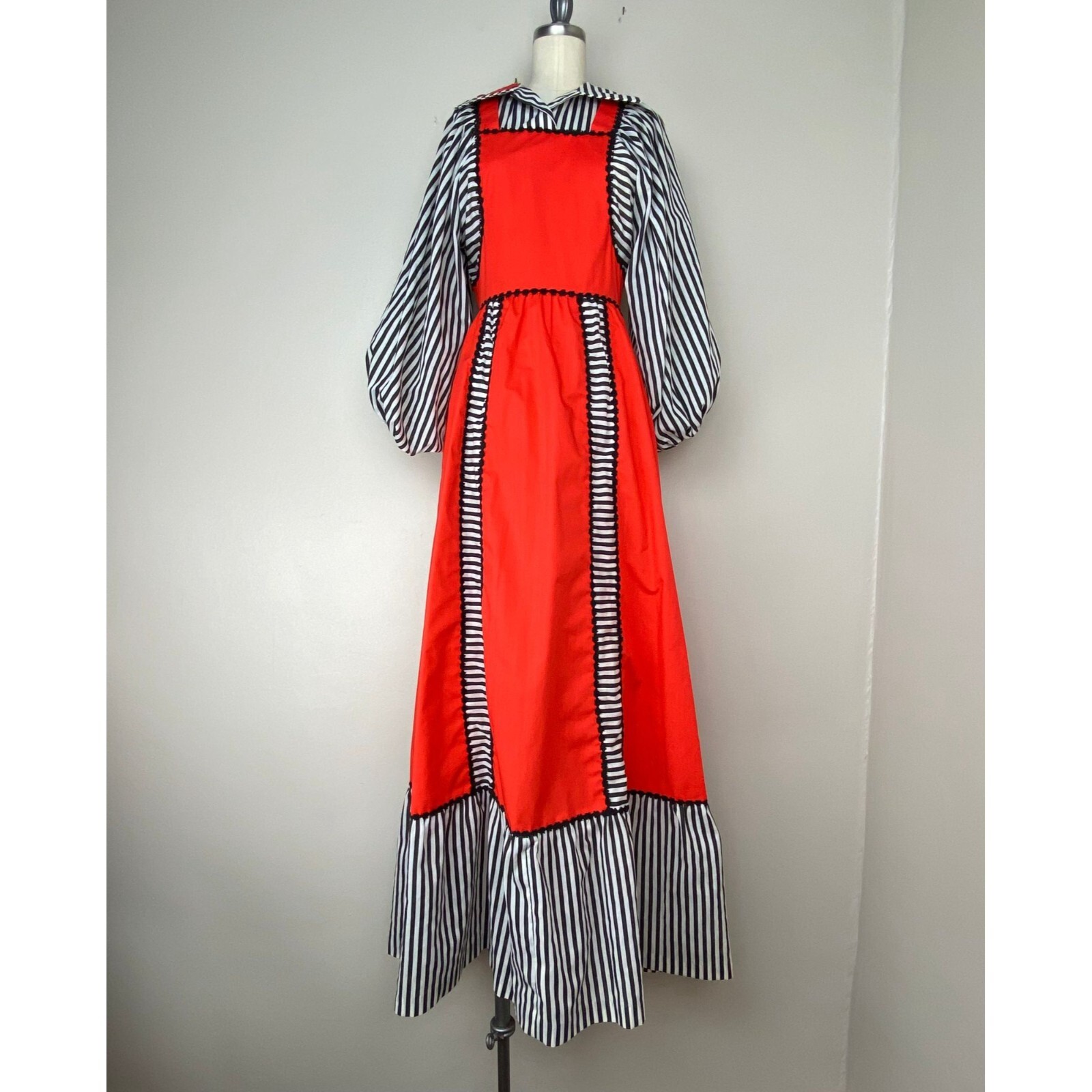 Vintage 1970s Pinafore Style Cottagecore Dress Juniors Jim n Me XS 70s Prairie
