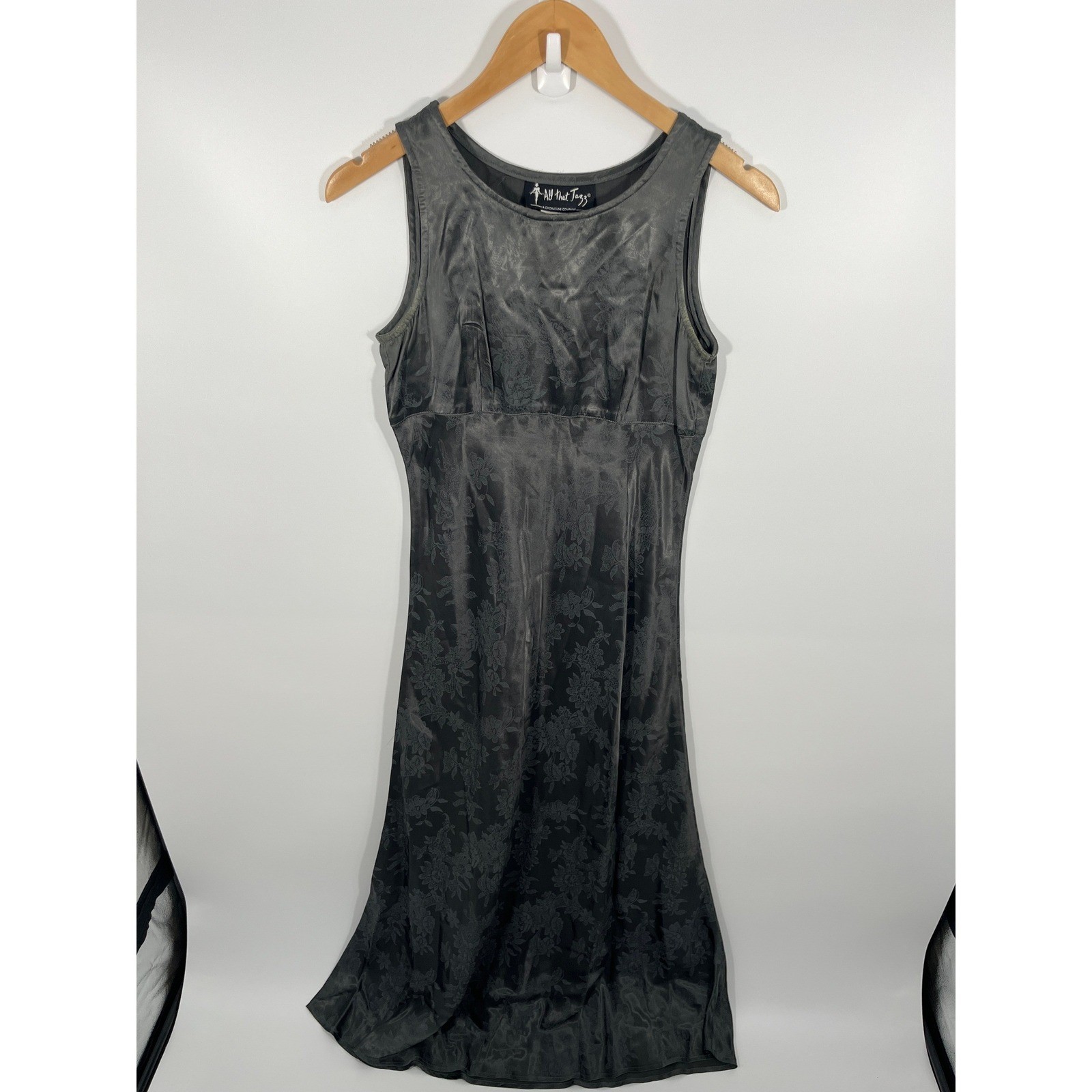Vintage Babydoll Womens Maxi Dress 6 Grey Floral Wedding Guest Event Formal