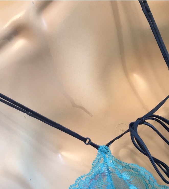 Y2K Victoria’s Secret 100% Silk Slip Nightgown Chemise Slip Blue Lace M 2003