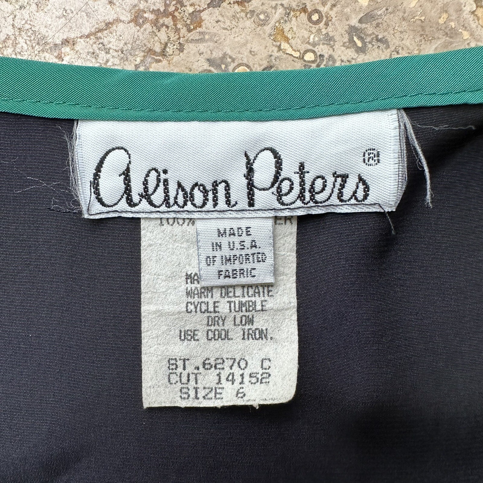 Vintage 70s ALISON PETERS Black JUMPSUIT