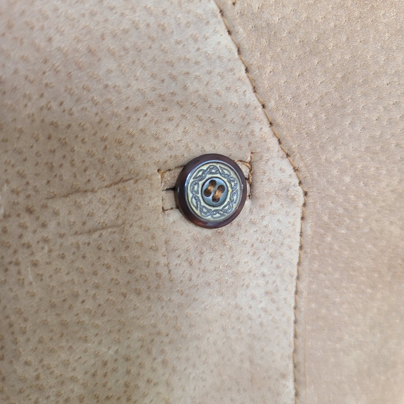 Arizona 100% Genuine Leather XL Brown Western Button Vest Cowgirl Festival Boho