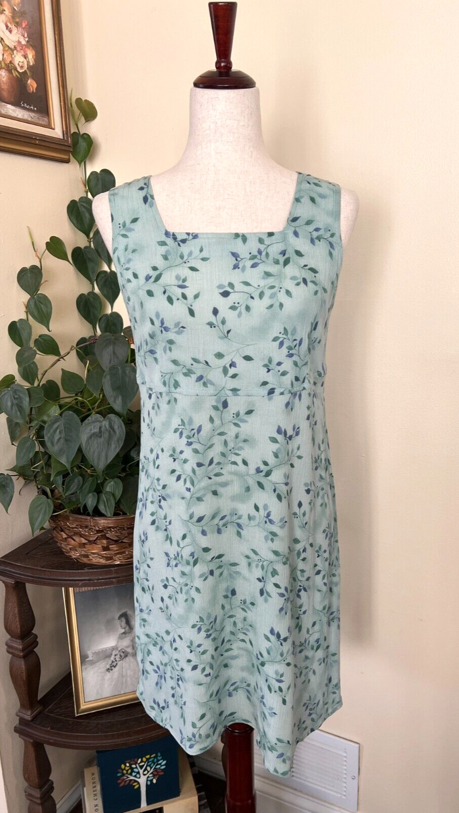 Rabbit Rabbit Rabbit Designs Green Summer Dress sz 8P Petite
