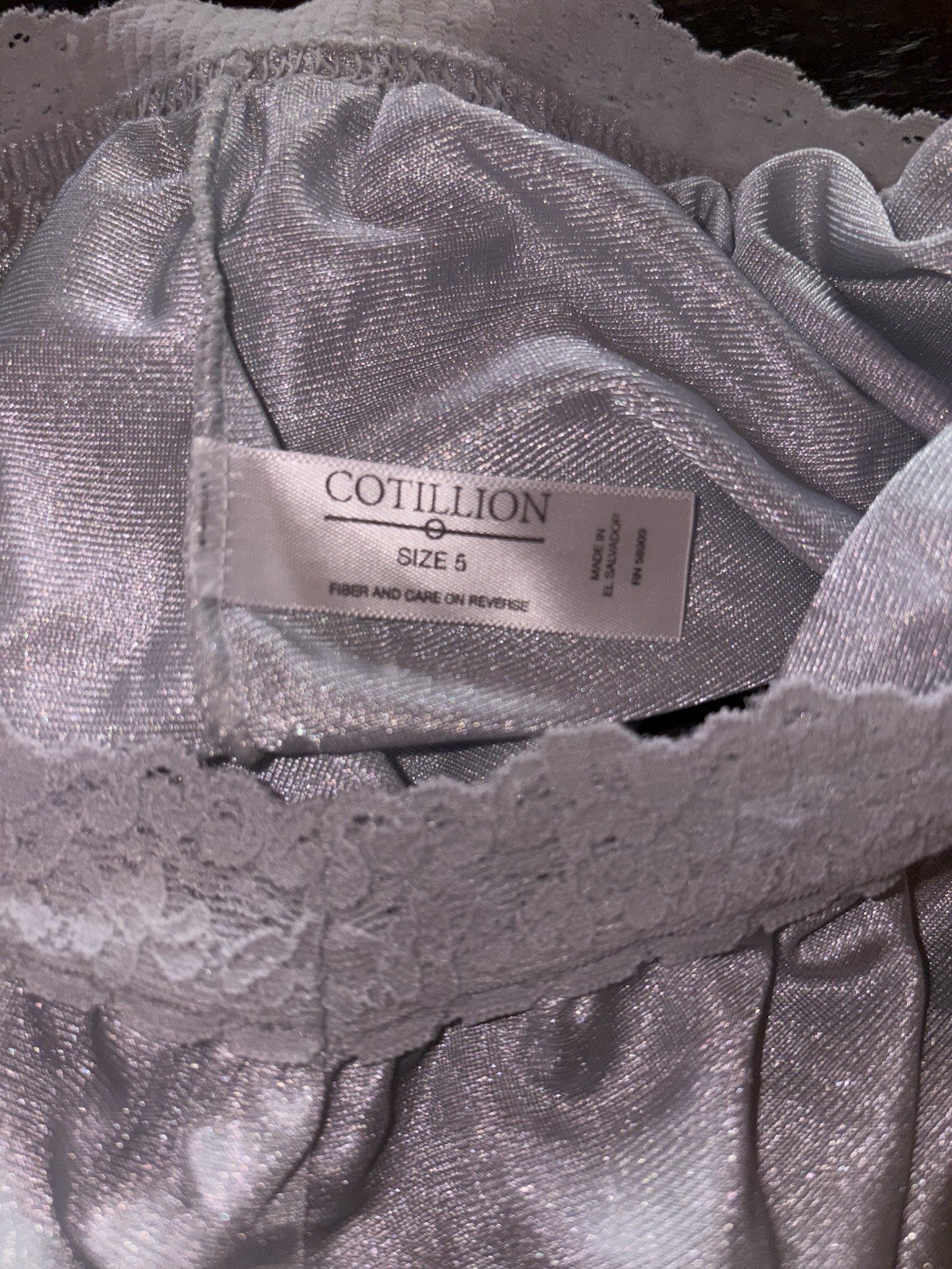 Cotillion Silky Y2K Sz 5 S Panty Bikini Underwear Brief Glossy Cotton Gusset