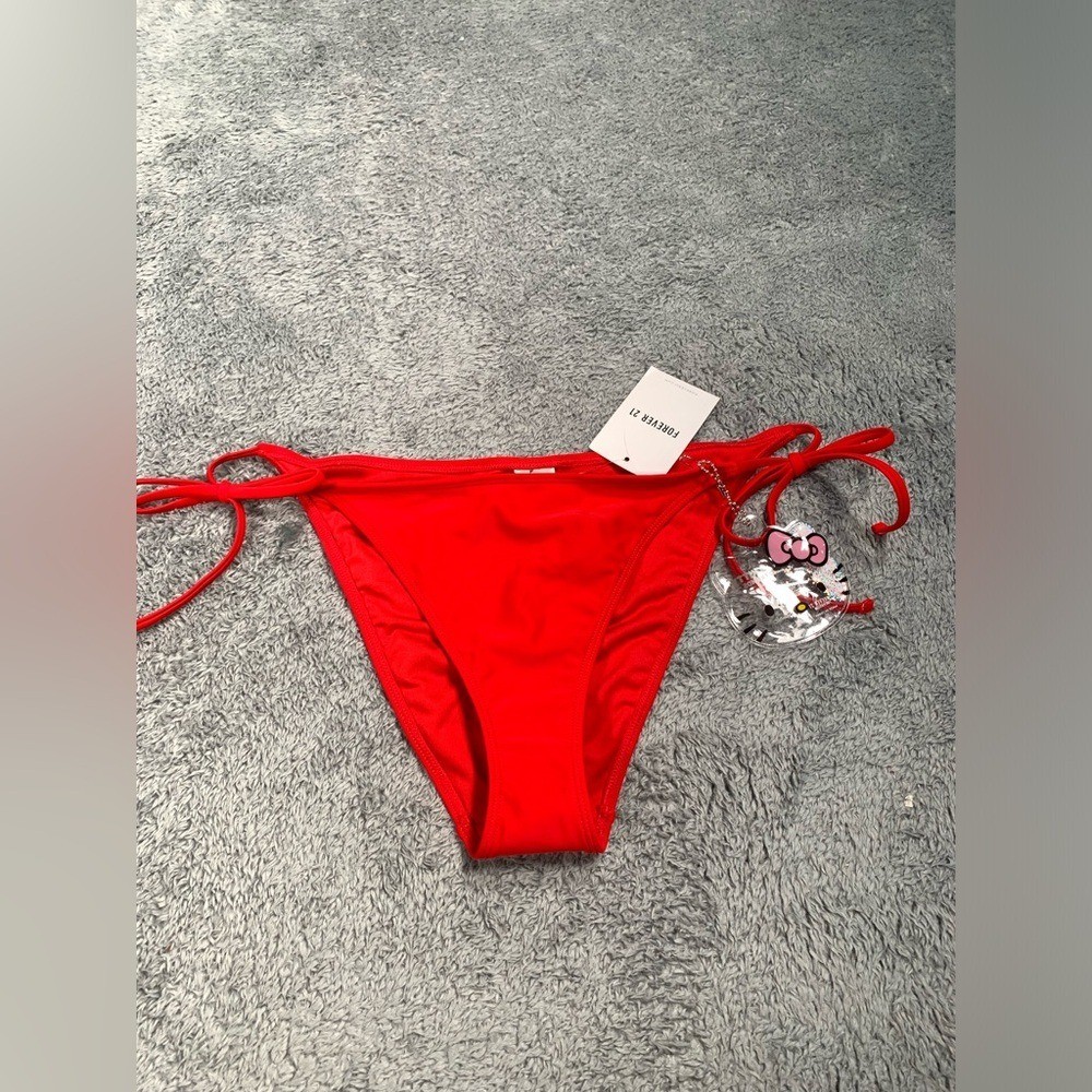 NWT Forever 21 hello kitty Red Bikini Bottom large