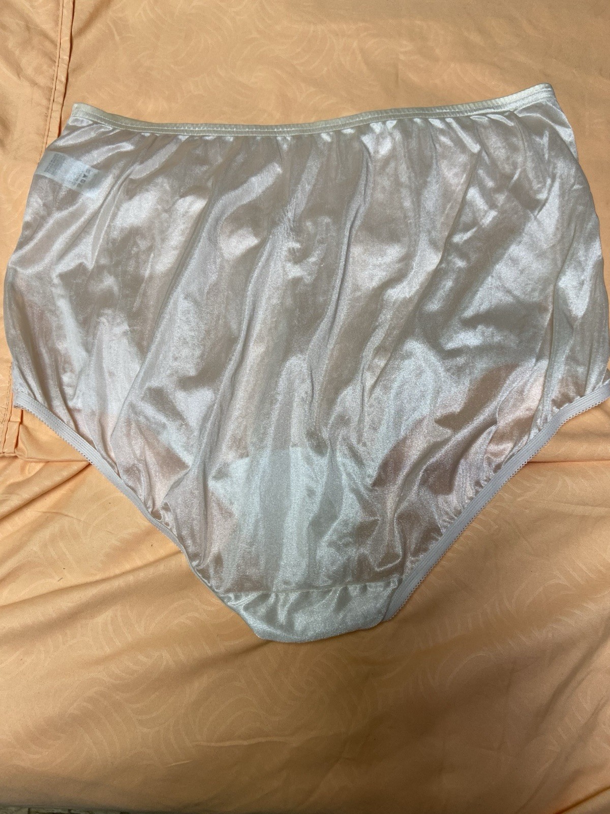 Vanity Fair Vintage Ivory Sheer Sexy Silky Sissy Granny Satin Panties Size 8