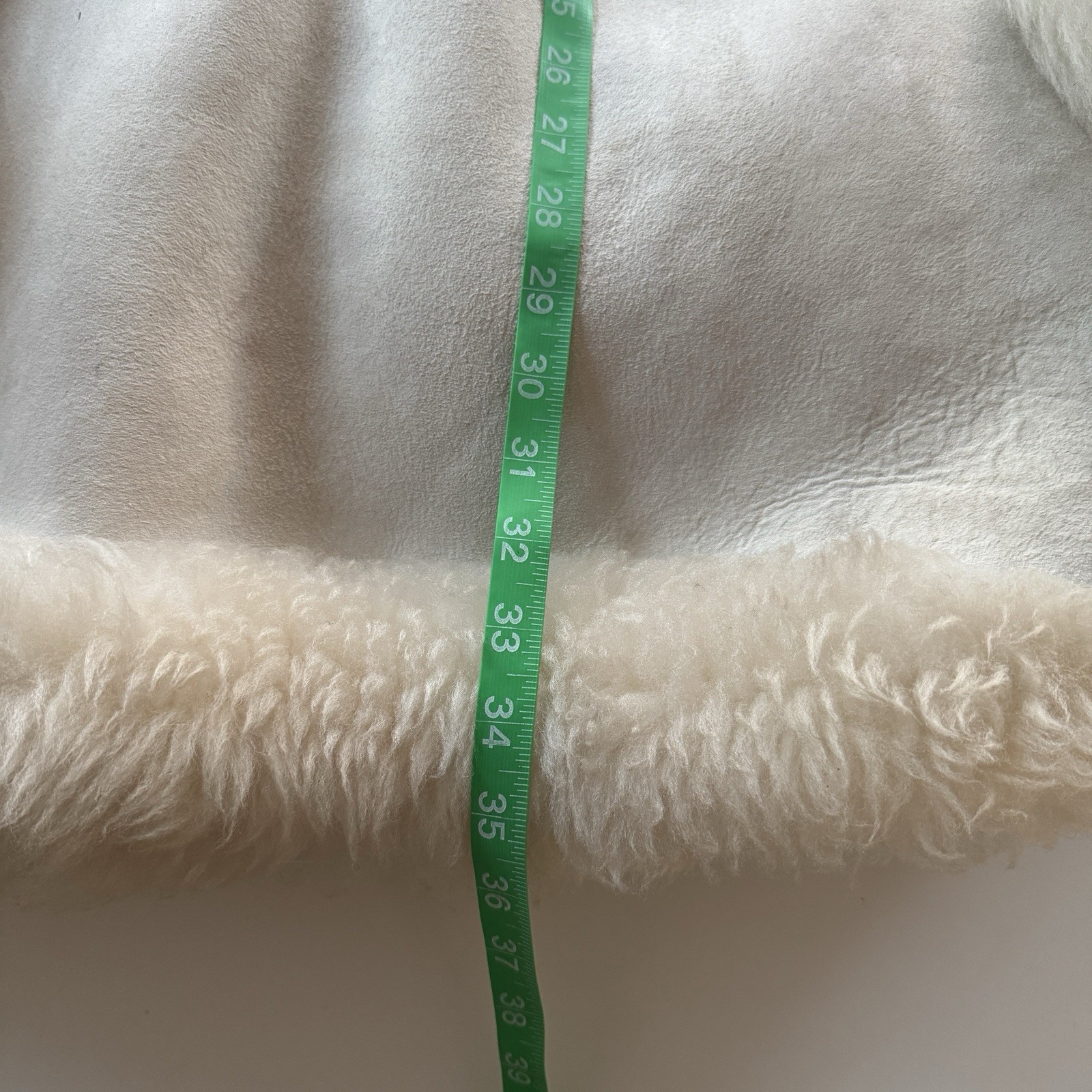 Vintage SuedeLamb by Lawrence Shearling Coat Lamb Fur Trim Cream Suede Jacket S